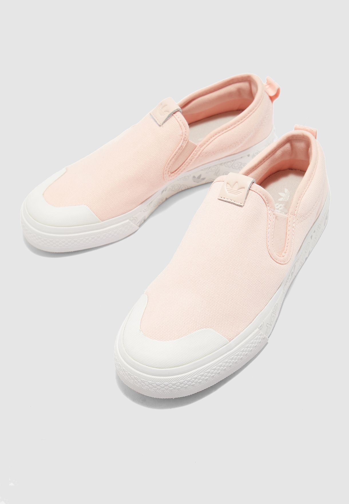 adidas Originals pink Nizza Slip Ons 