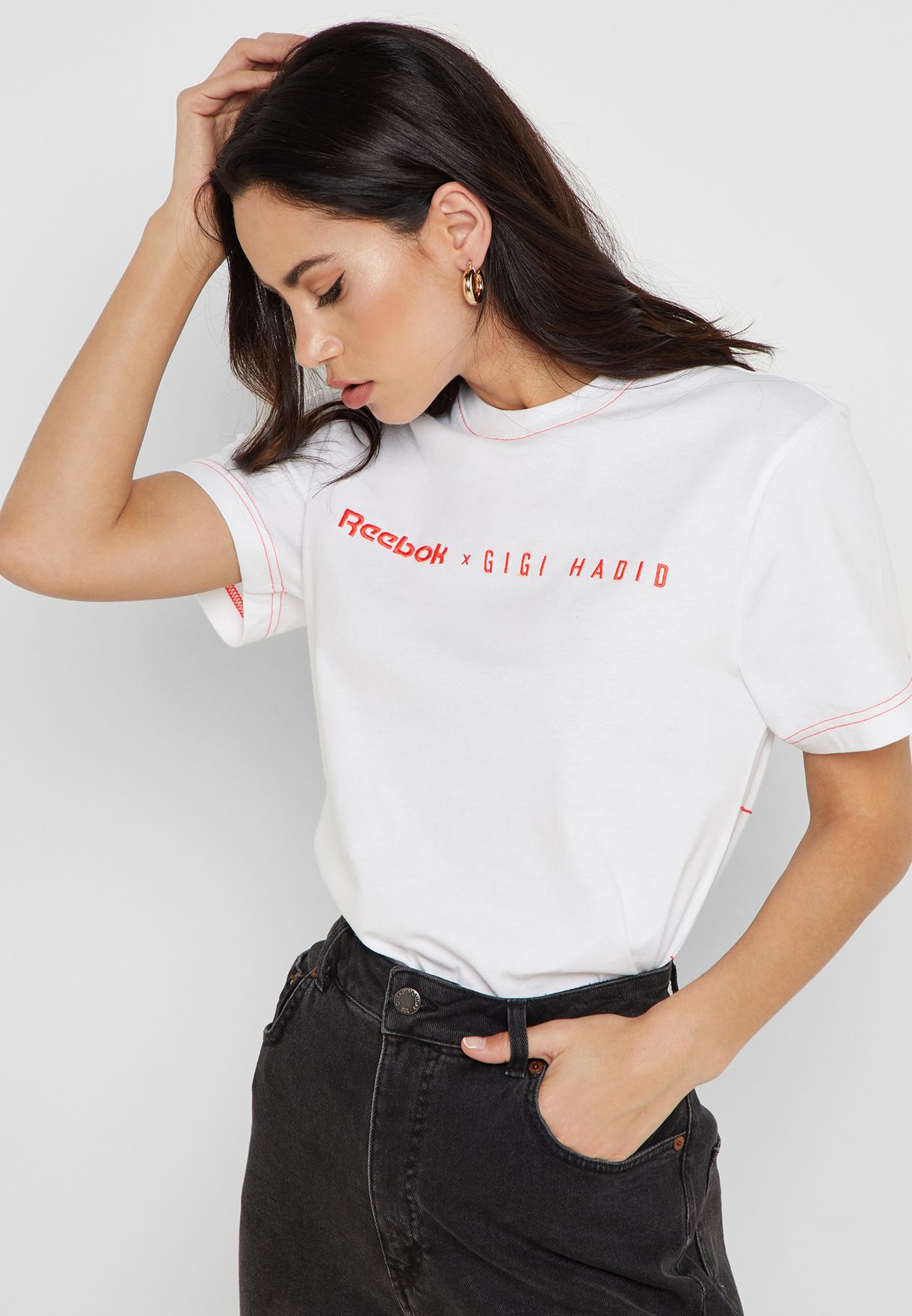Buy Reebok white Gigi Hadid T-Shirt for 