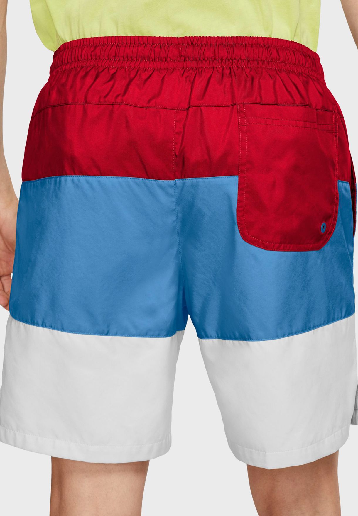 nike red white and blue swim trunks