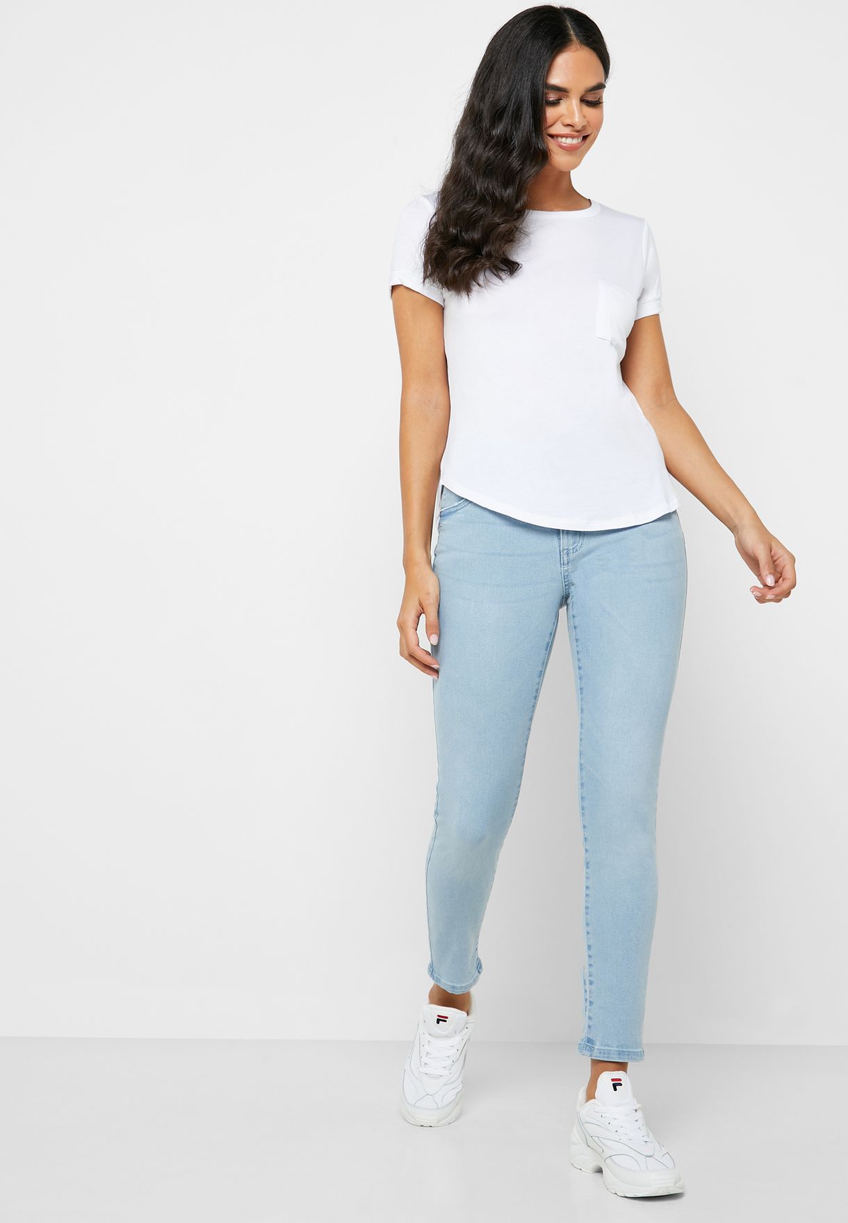 Mid Rise Ankle Grazer Skinny Jeans