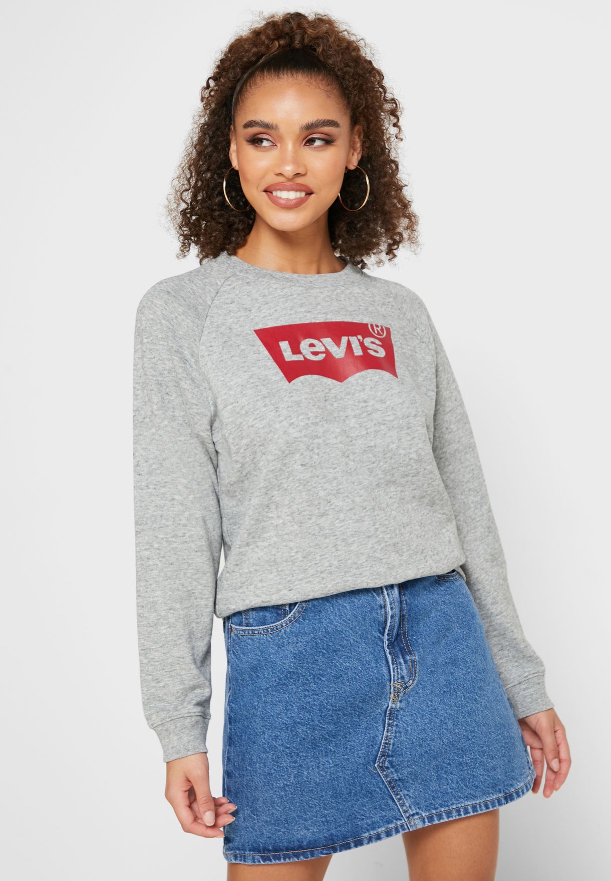Buy Levis grey Logo Sweatshirt for Women in Baghdad, Basra