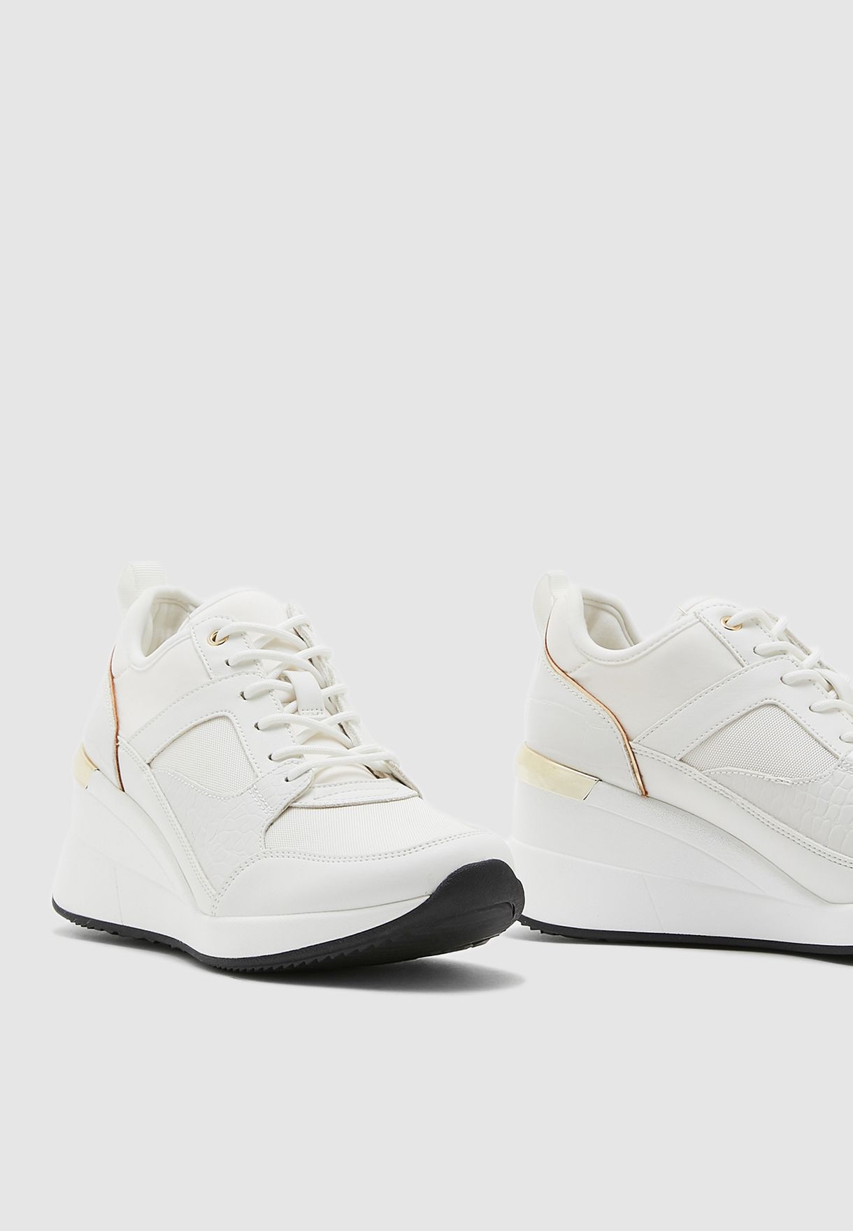 Buy Aldo white Thrundra Wedge Sneaker 