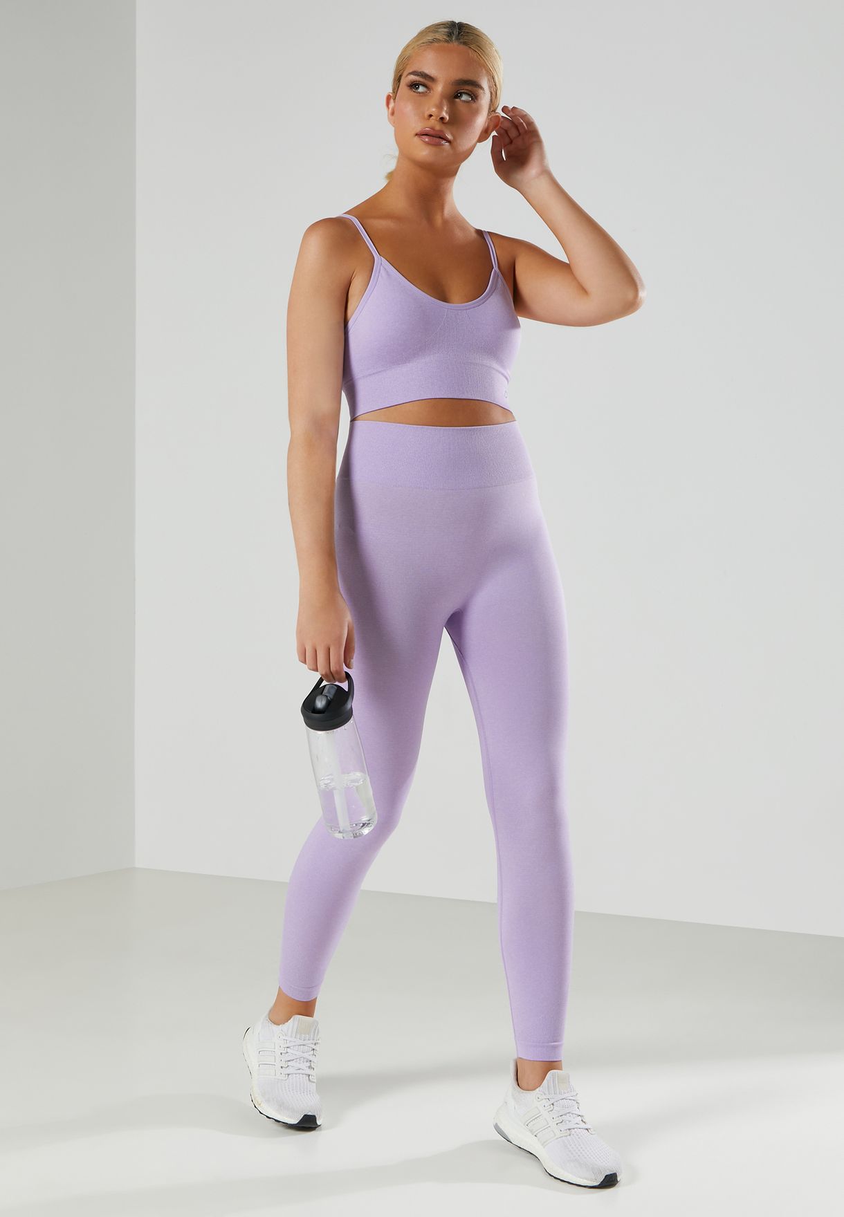 Buy FRWD purple Seamless Sports Bra & Legging Set for Women in MENA ...