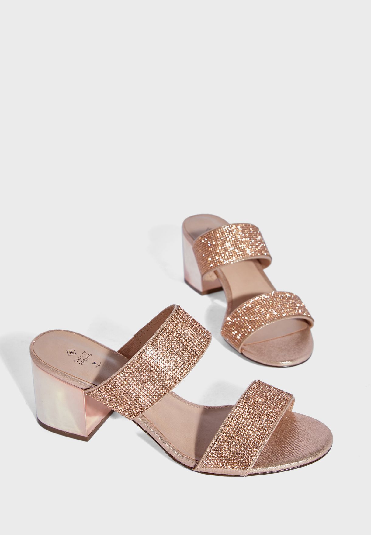 call it spring rose gold heels