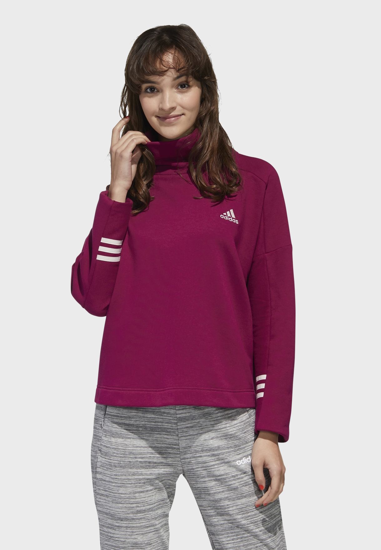 adidas funnel neck sweatshirt