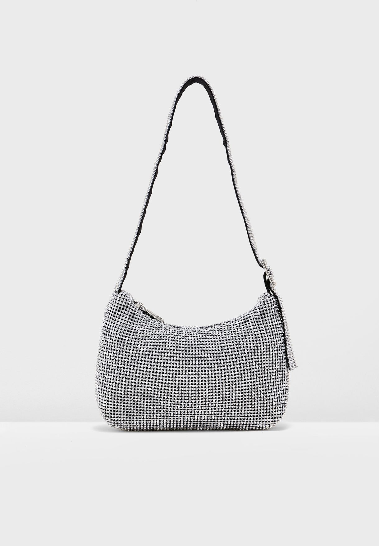 dee diamante buckle shoulder bag