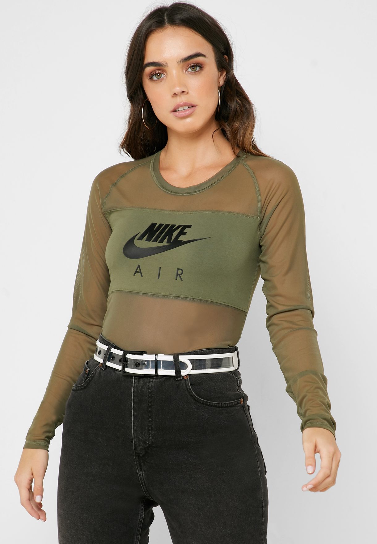 Buy Nike green Air Mesh Bodysuit for 