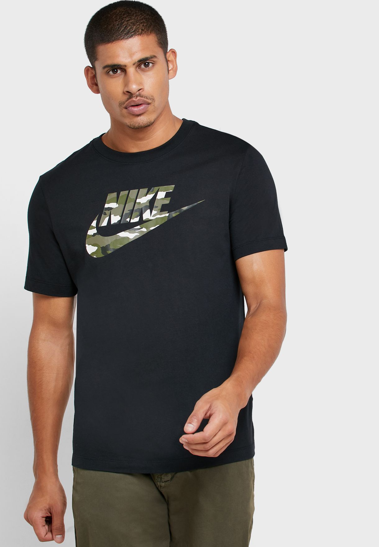 Buy Nike black NSW Camo Logo T-Shirt 