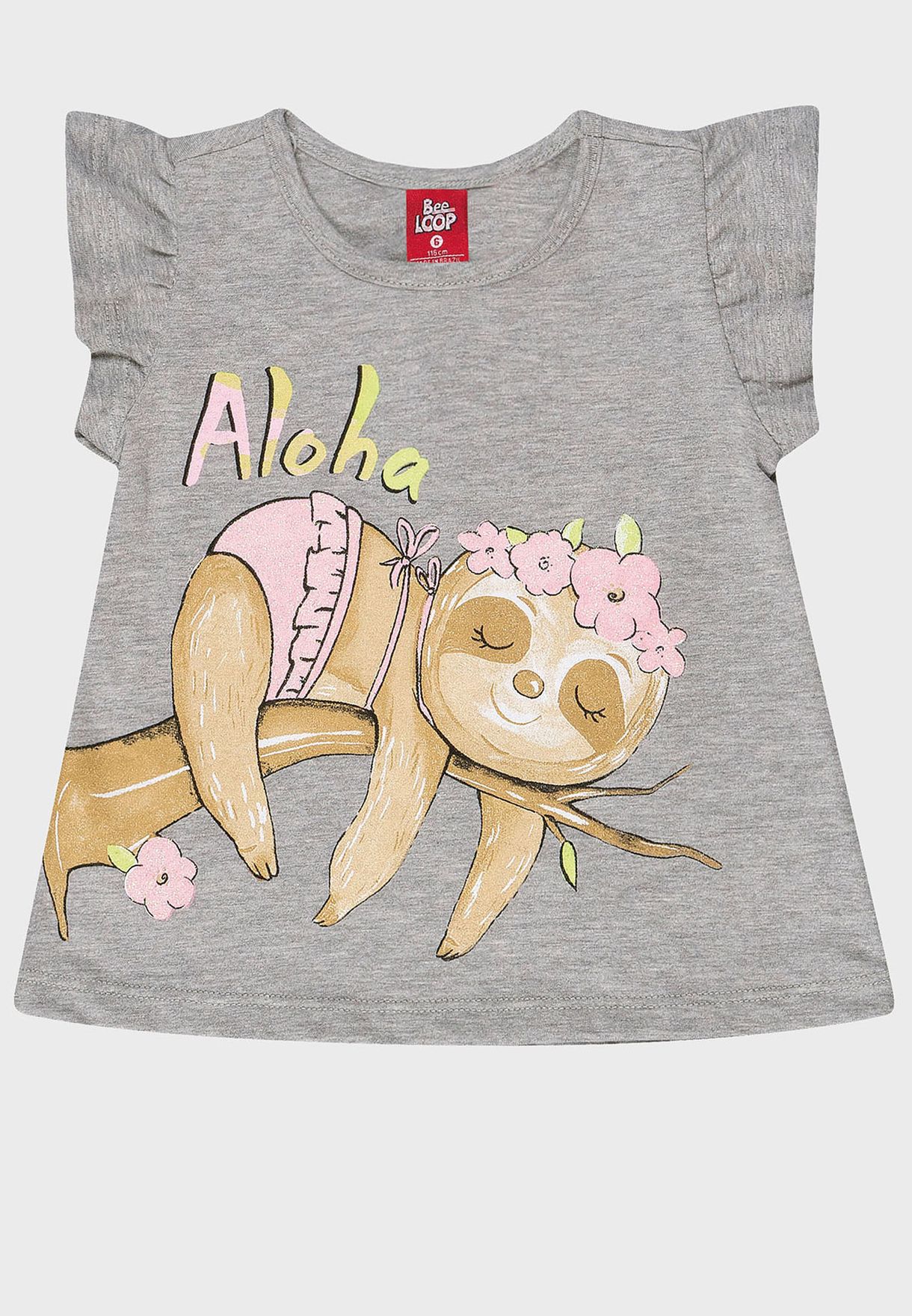 Infant Sloth Print T-Shirt & Shorts Set