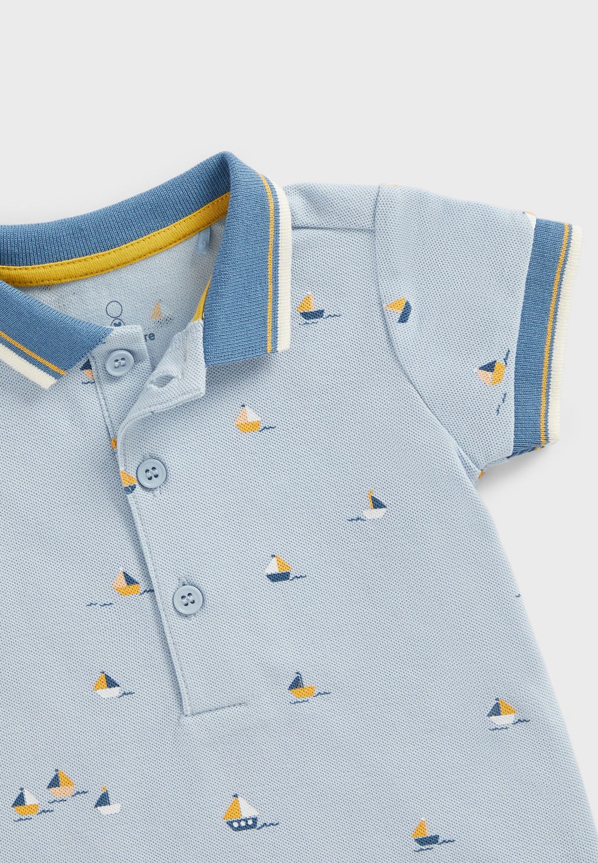 Kids Printed Polo & Shorts Socks Set