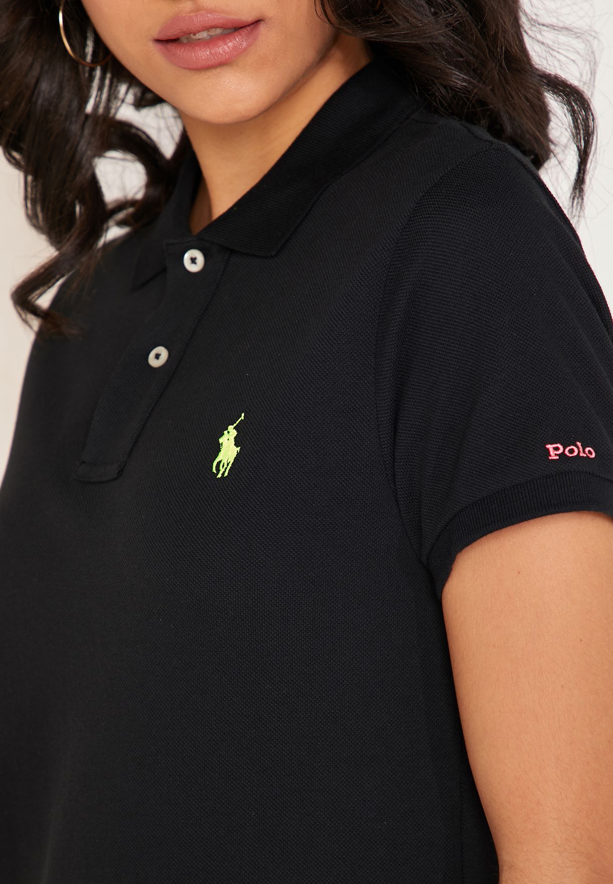 Buy Polo Ralph Lauren black Logo T-Shirt Dress for Women in MENA, Worldwide