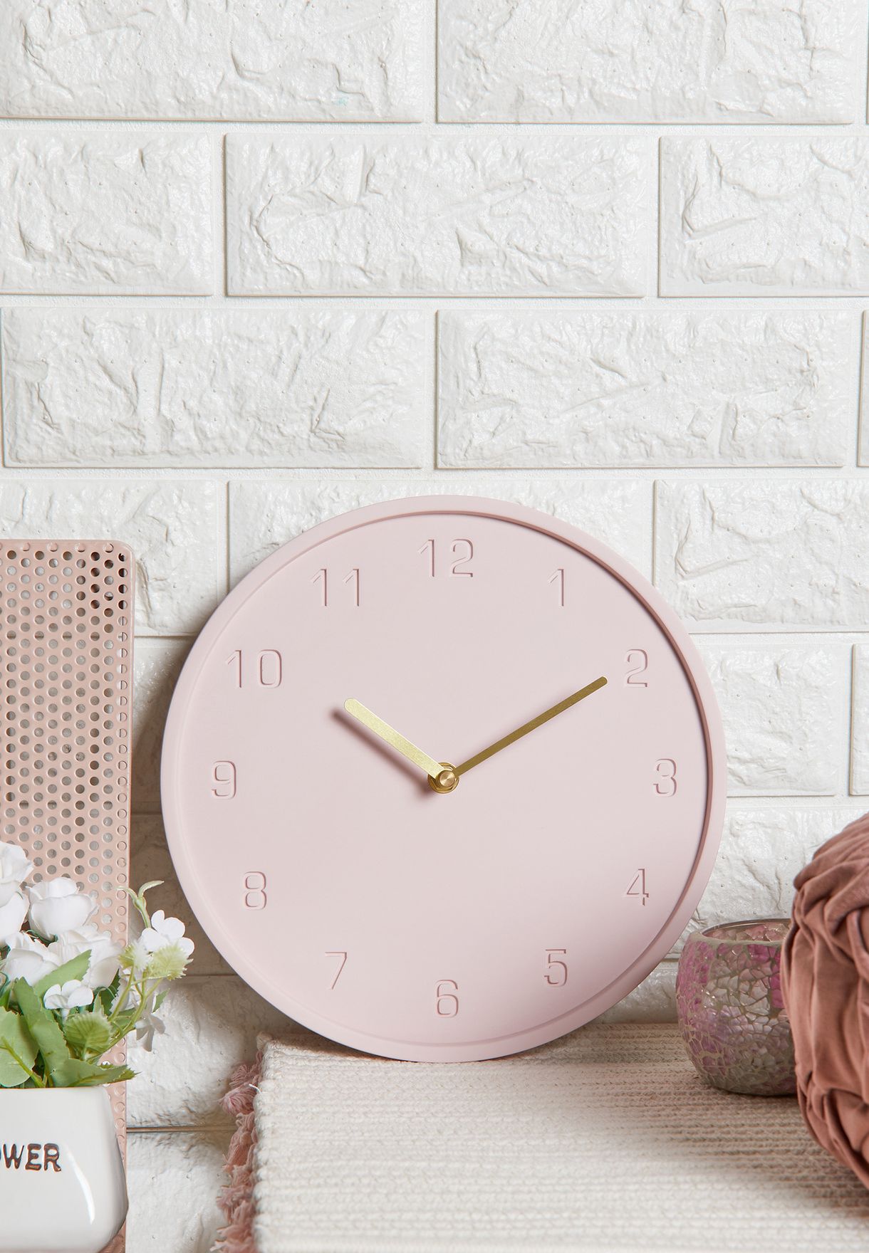 Buy Noire Edit Pink Pink Wall Clock For Women In Mena