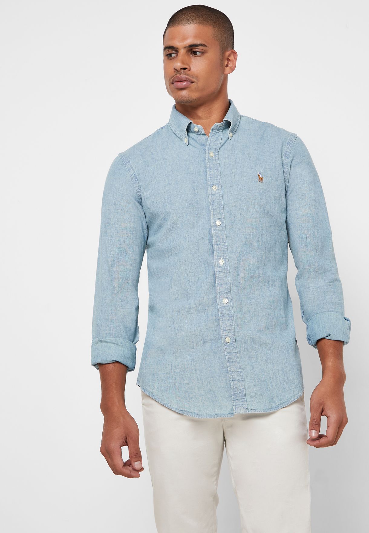 Buy Polo Ralph Lauren blue Chambray Slim Fit Denim Jacket for Men in  Muscat, Salalah
