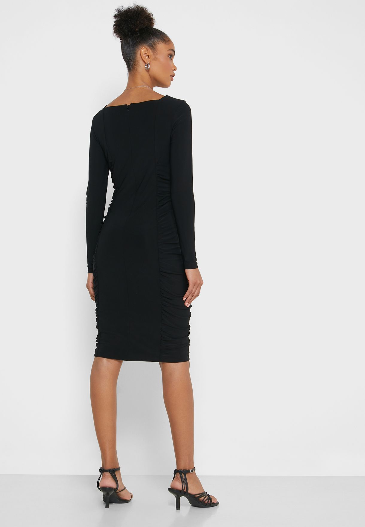 Buy French Connection black Lori Side Ruched Dress for Women in Riyadh,  Jeddah