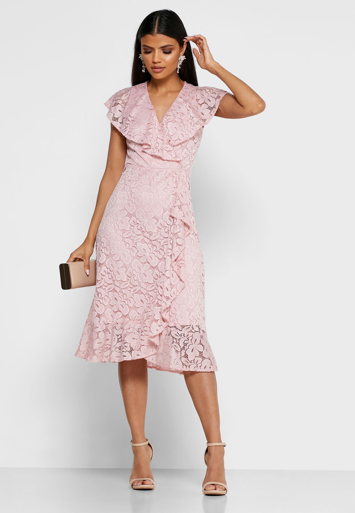 sheer overlay gown