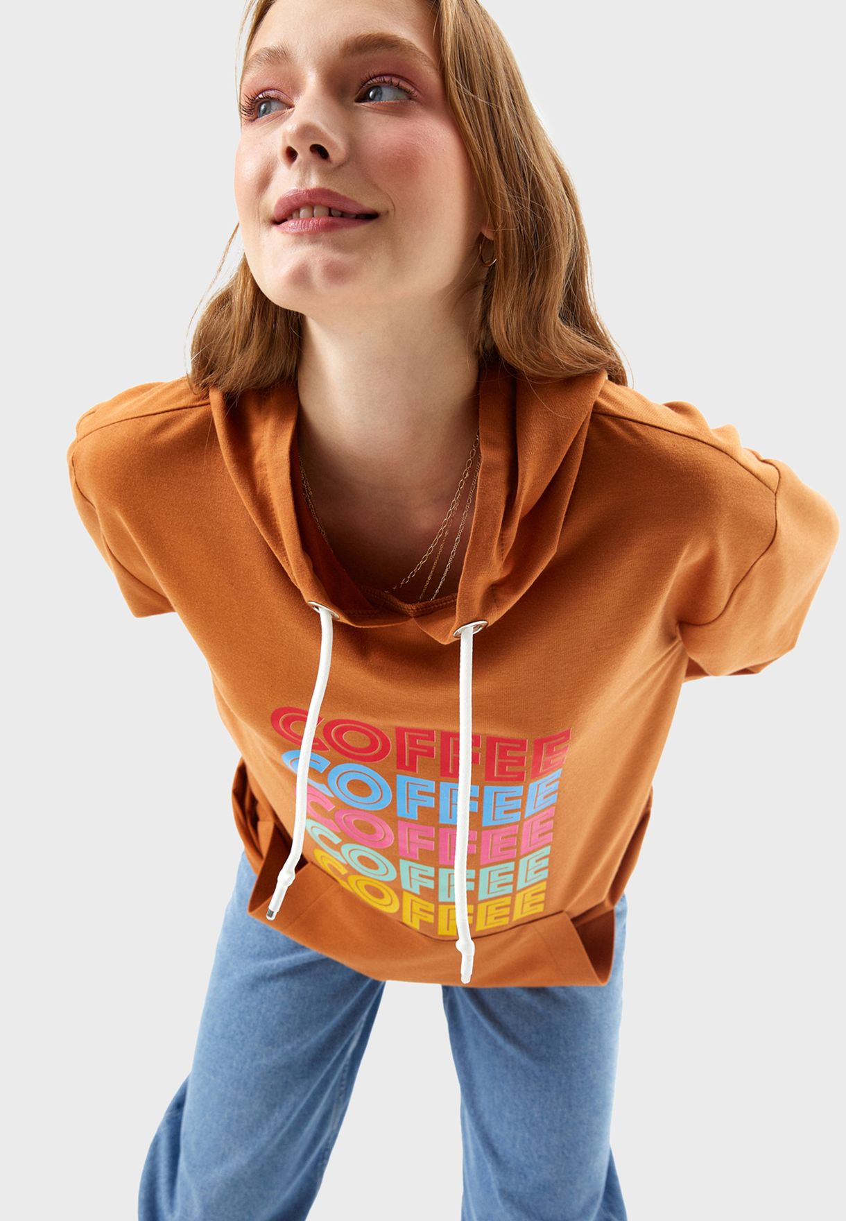 Graphic Detail Hoodie with Front Pockets