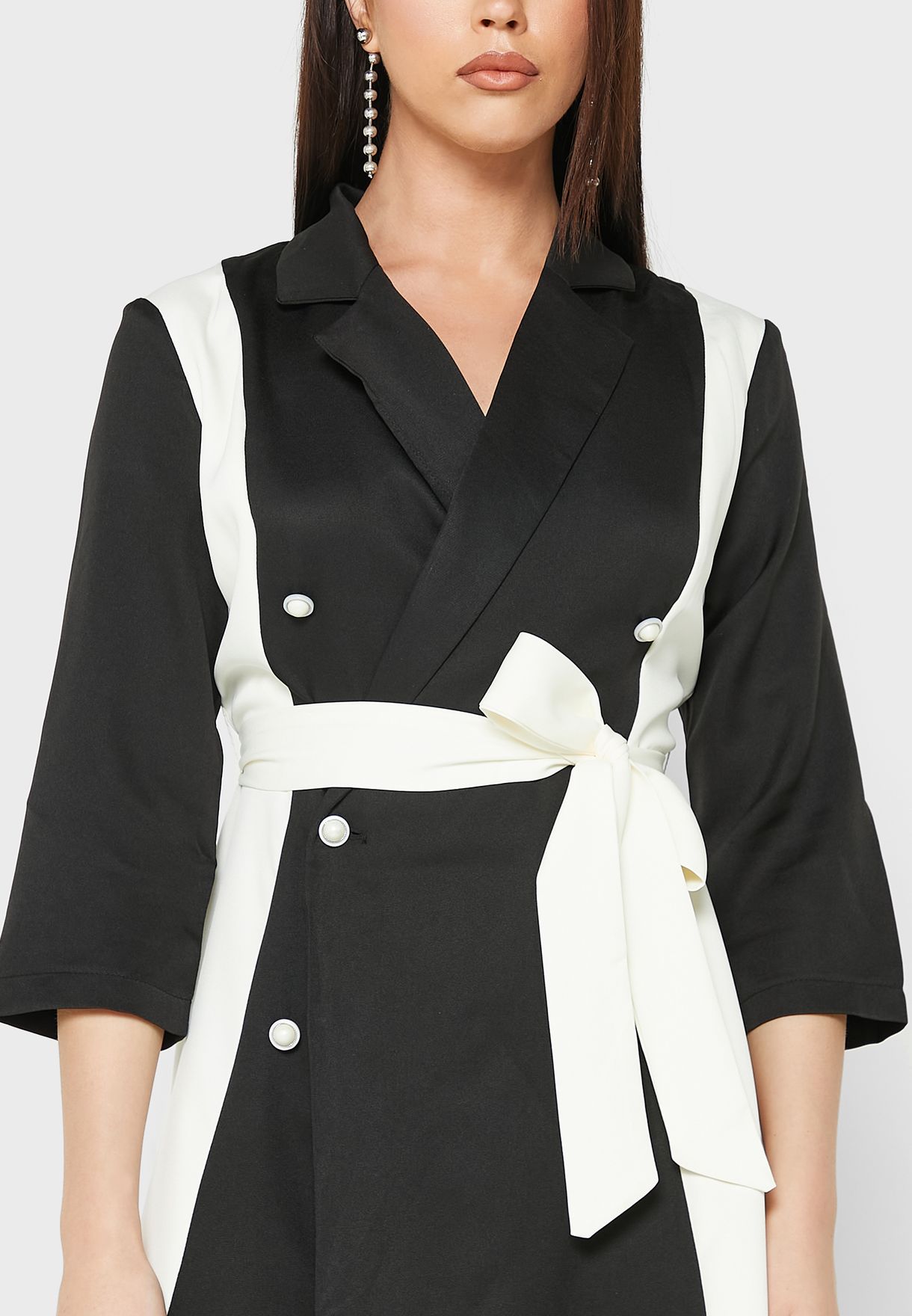 Colorblock Blazer Dress