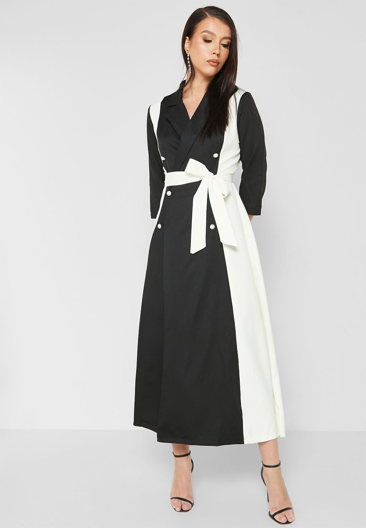 Colorblock Blazer Dress