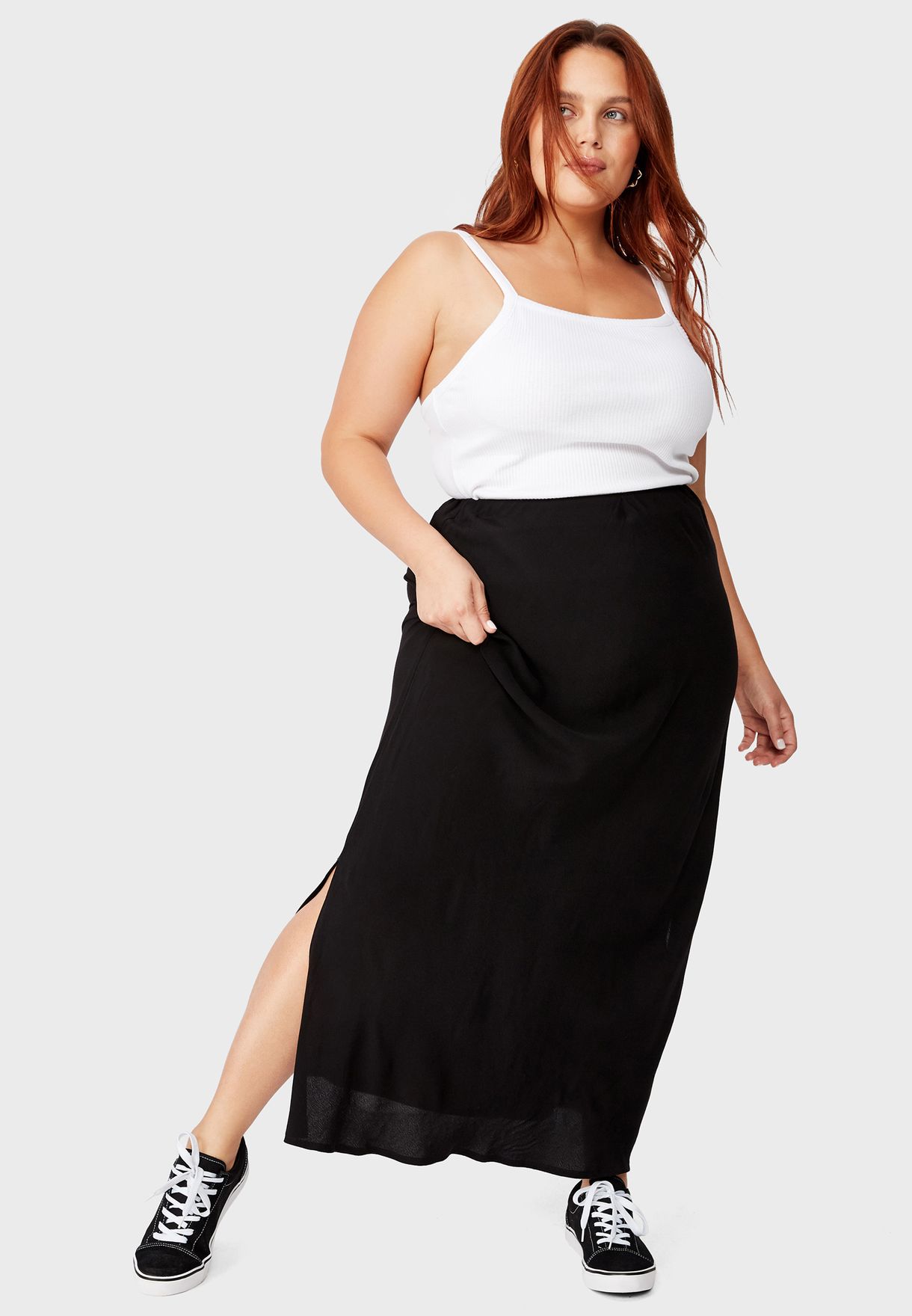 Buy Cotton On Curve black High Waist A-Line Skirt for Women in Manama ...