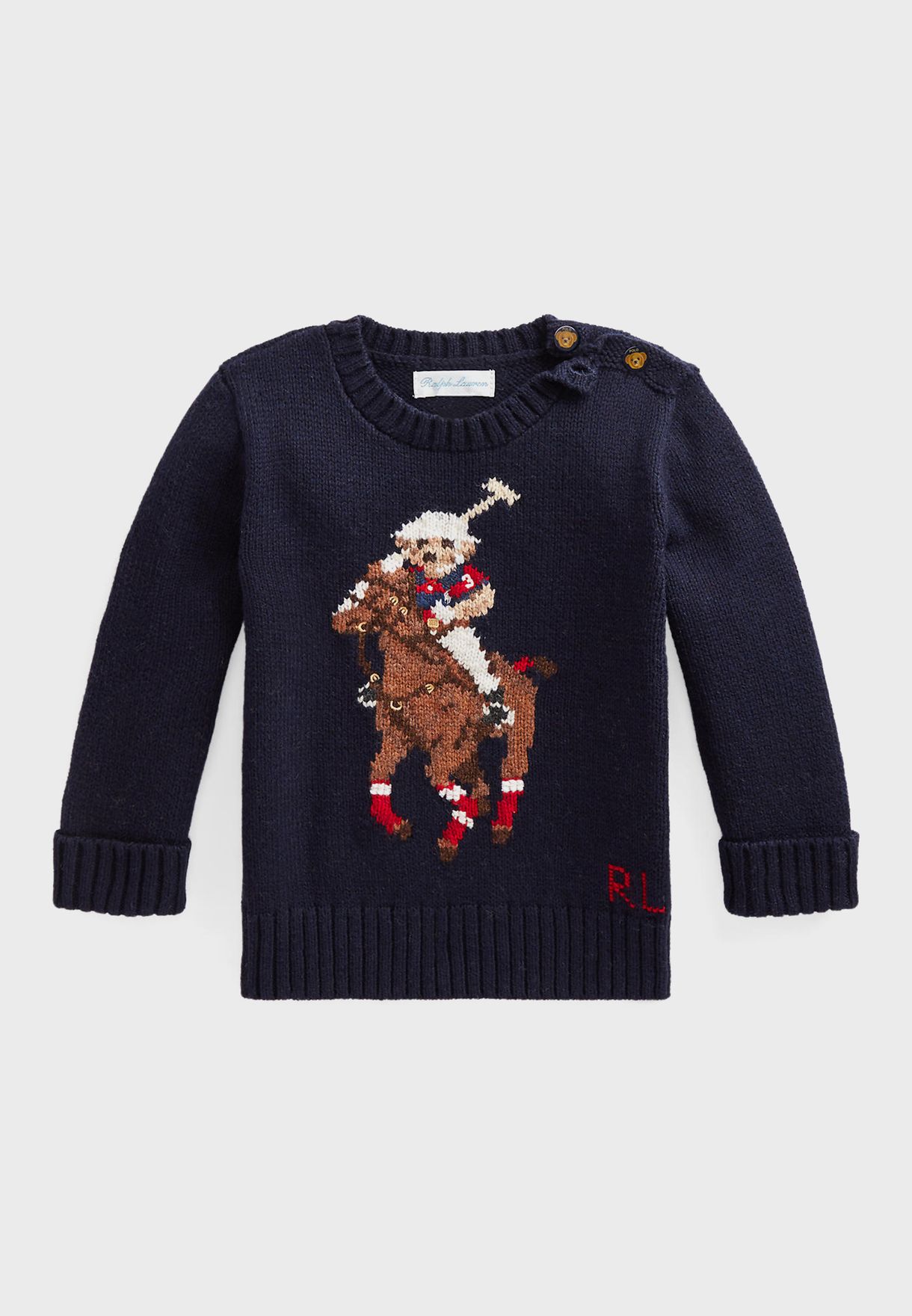 Buy Polo Ralph Lauren navy Infant Logo Sweater for Kids in Manama, Riffa