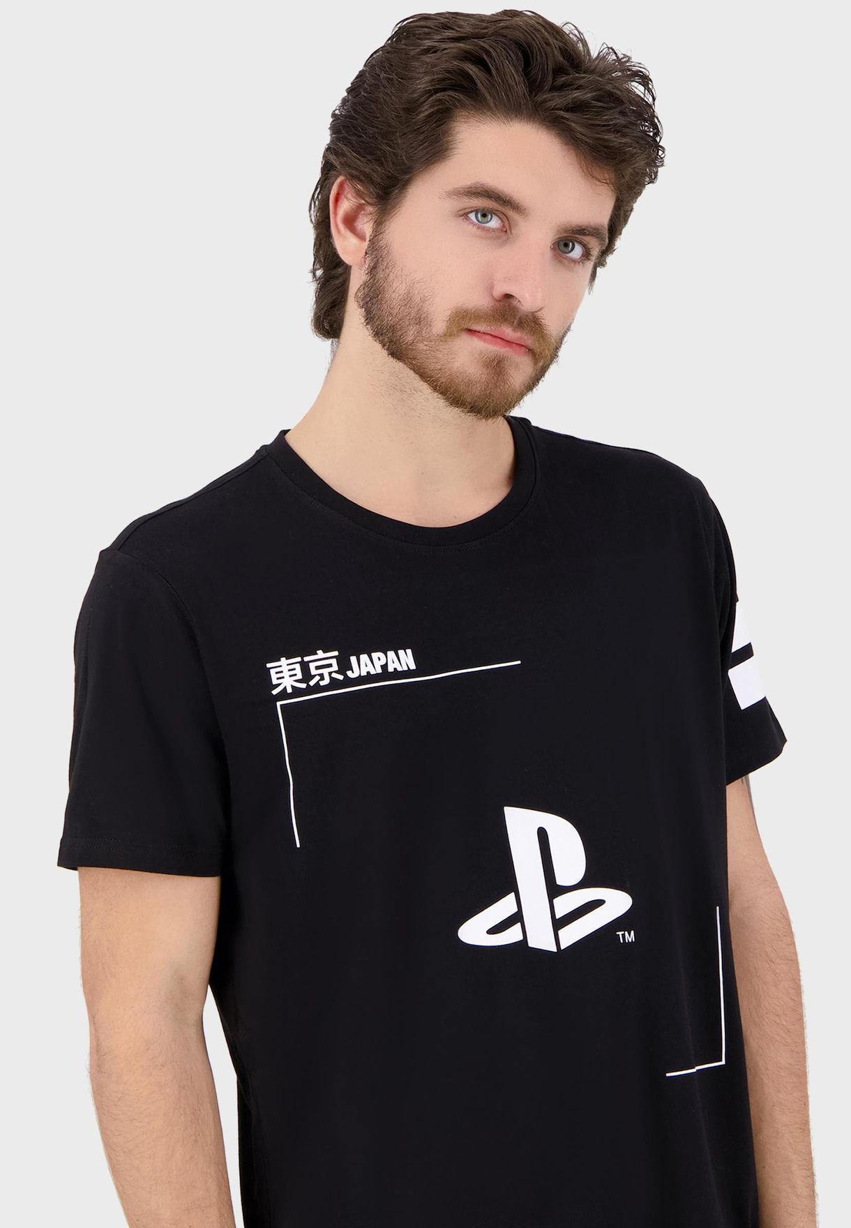Playstation Logo Crew Neck T-Shirt