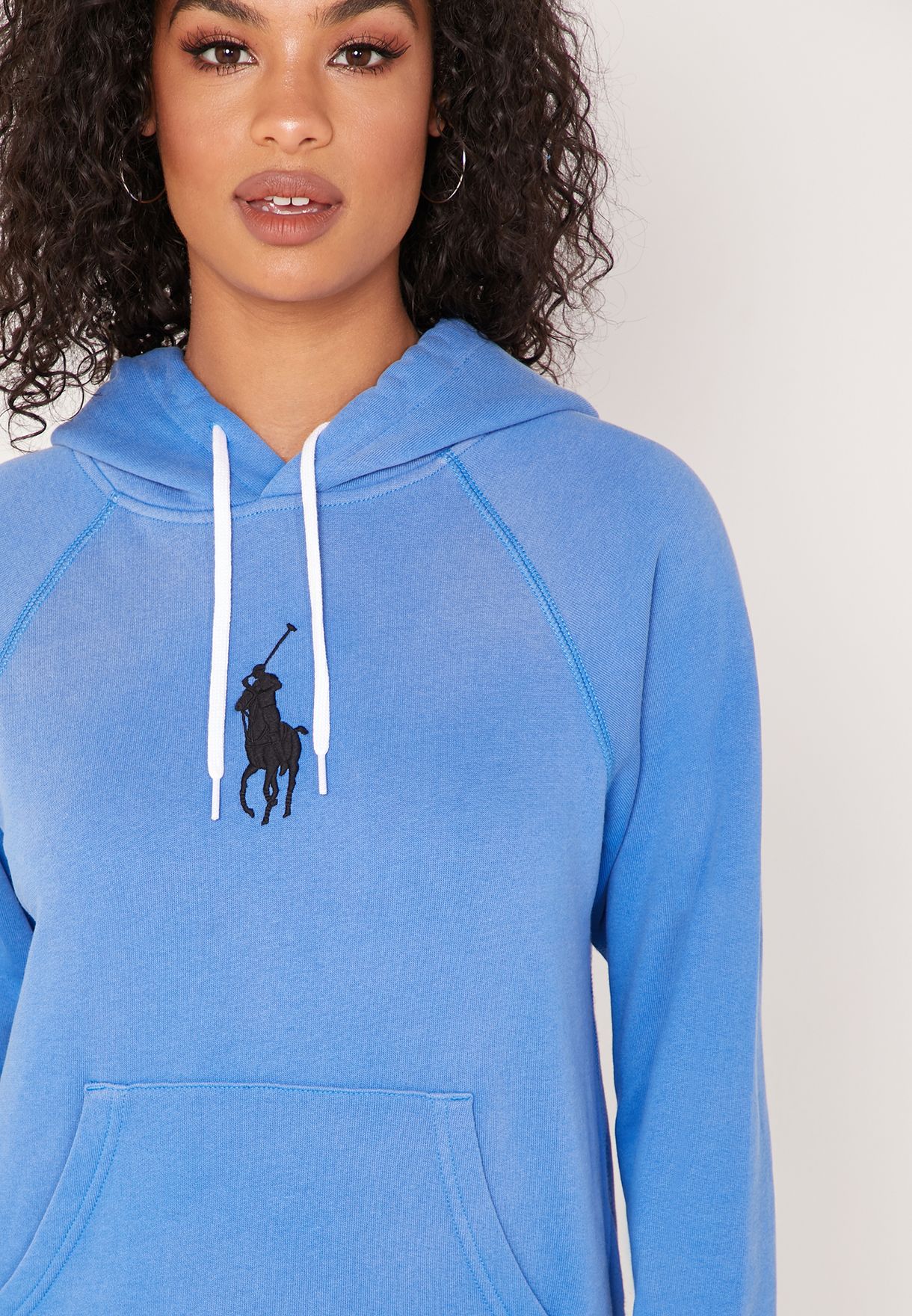 Buy Polo Ralph Lauren blue Pocket Detail Logo Hoodie for Women in Muscat,  Salalah