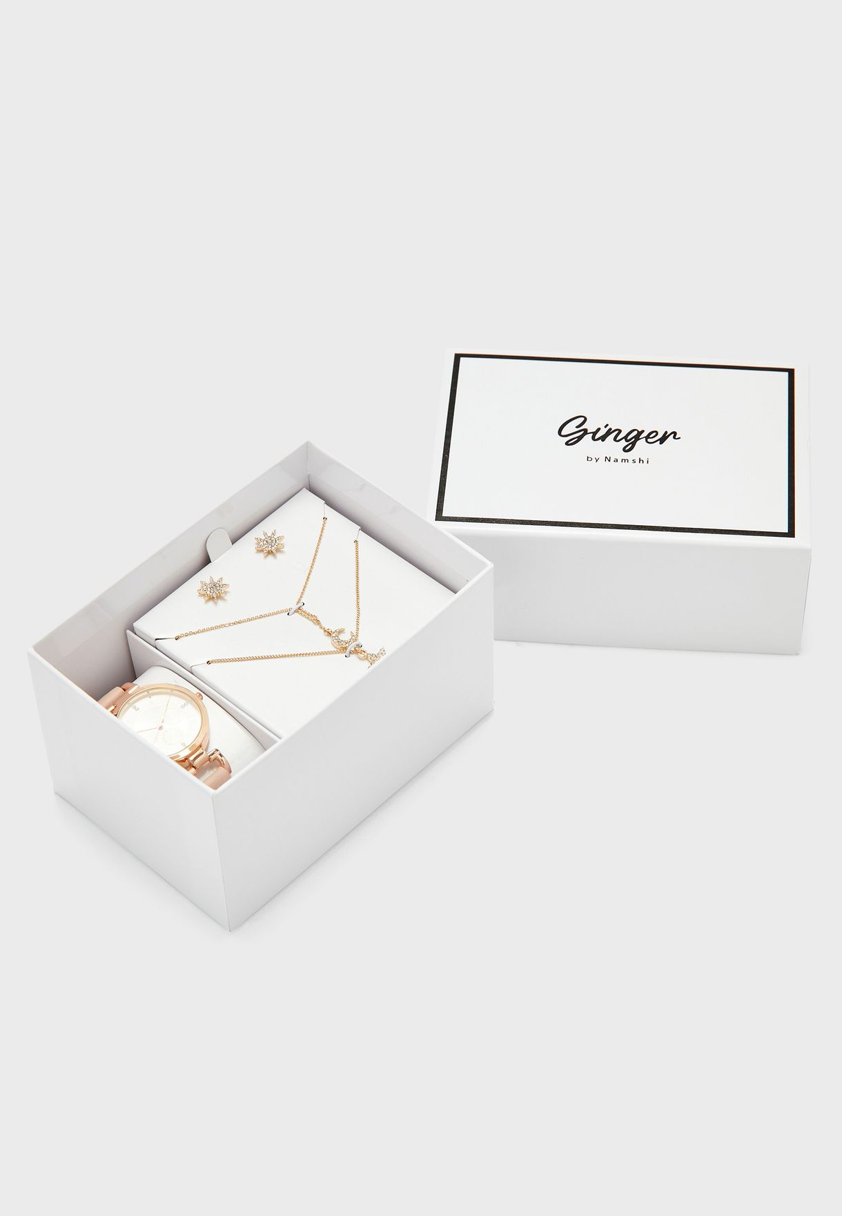 Watch And 2 Piece Stars And Moon Jewelry Set