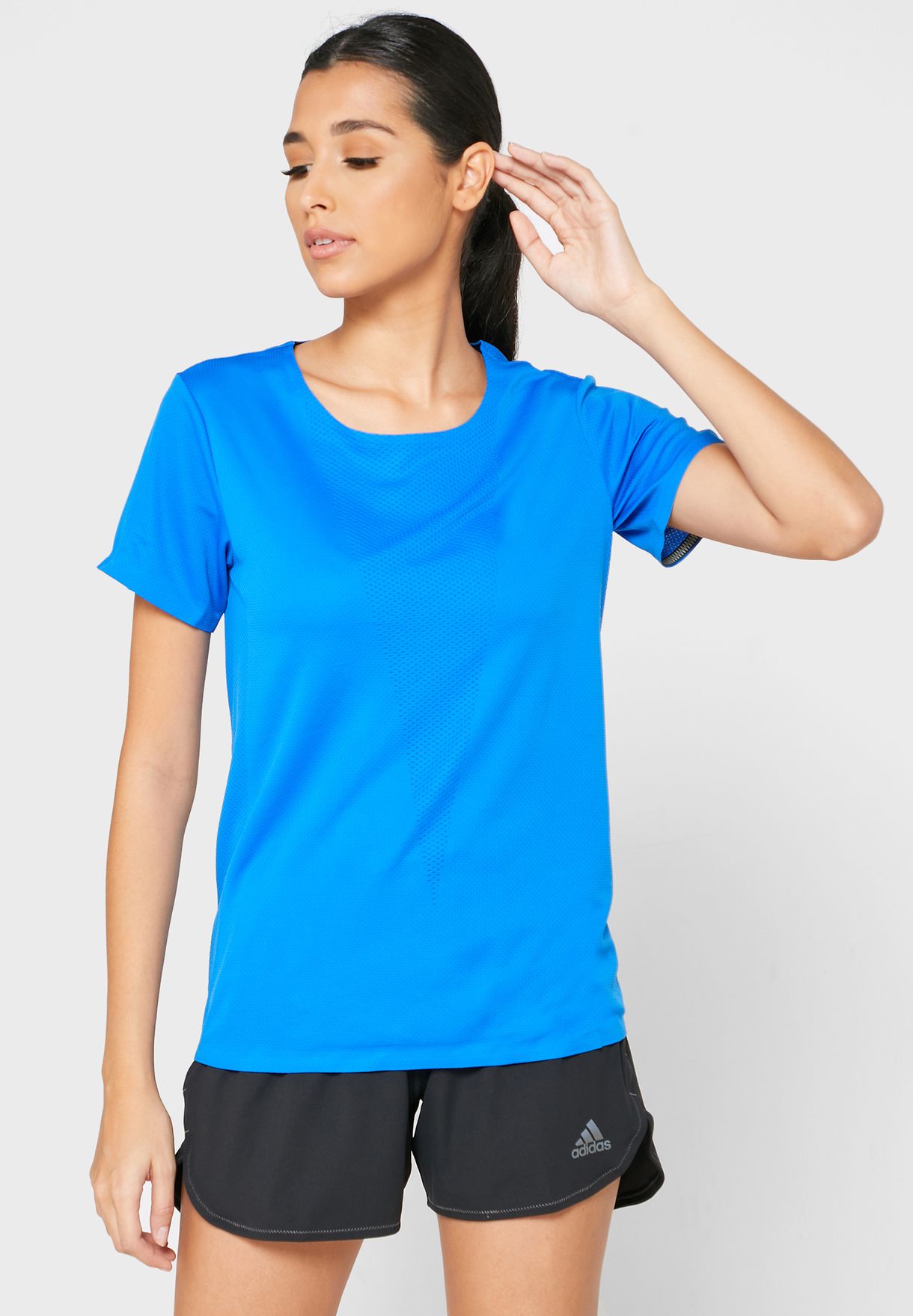 adidas blue t shirt women's