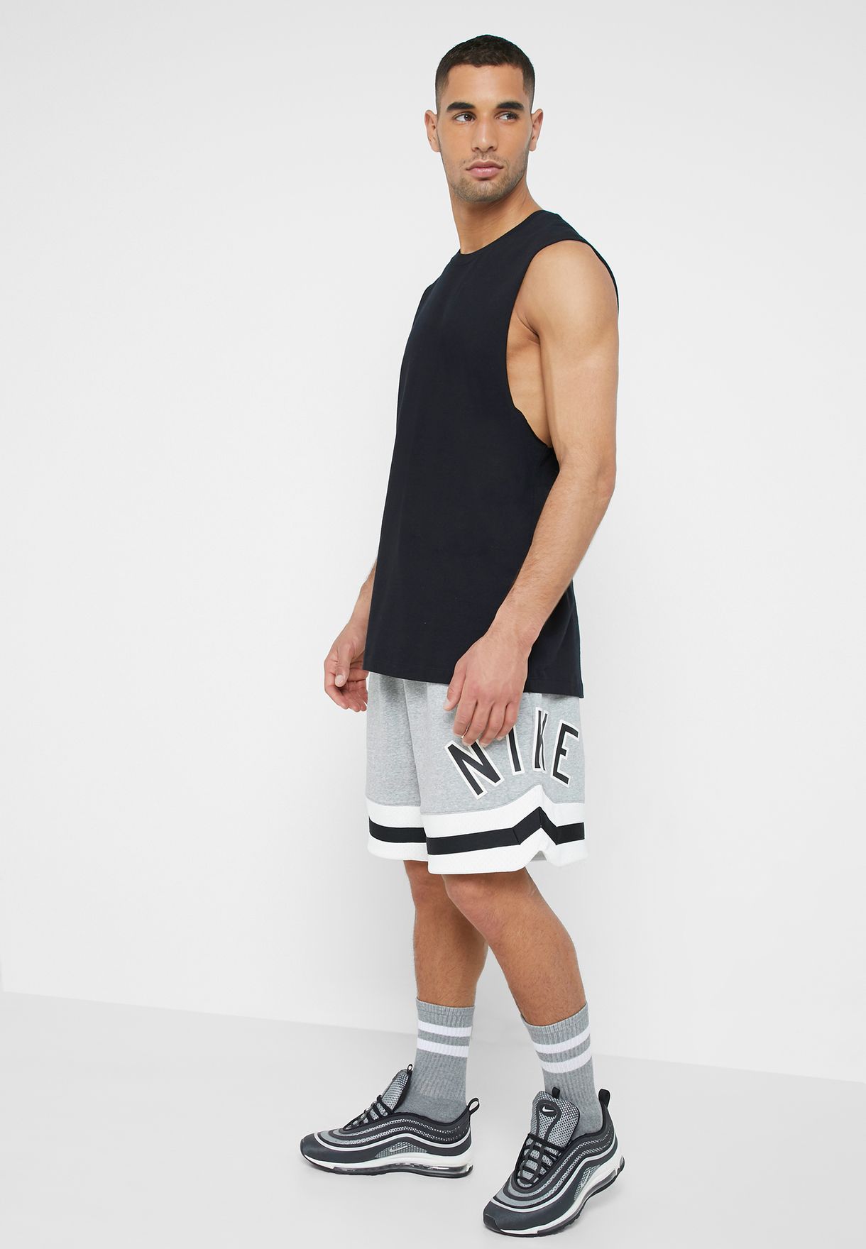 Buy Nike grey NSW Air Fleece Shorts for 