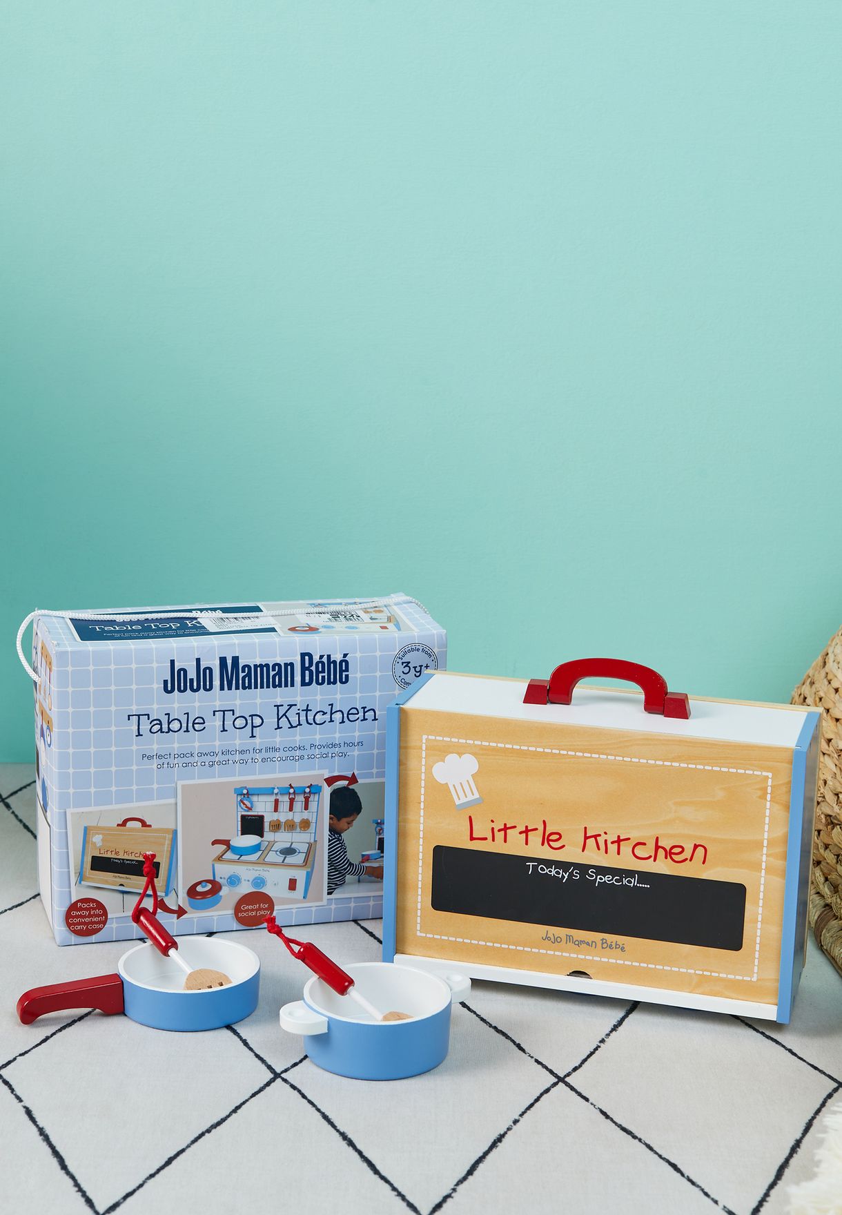 Wooden Table Top Kitchen Toy Set