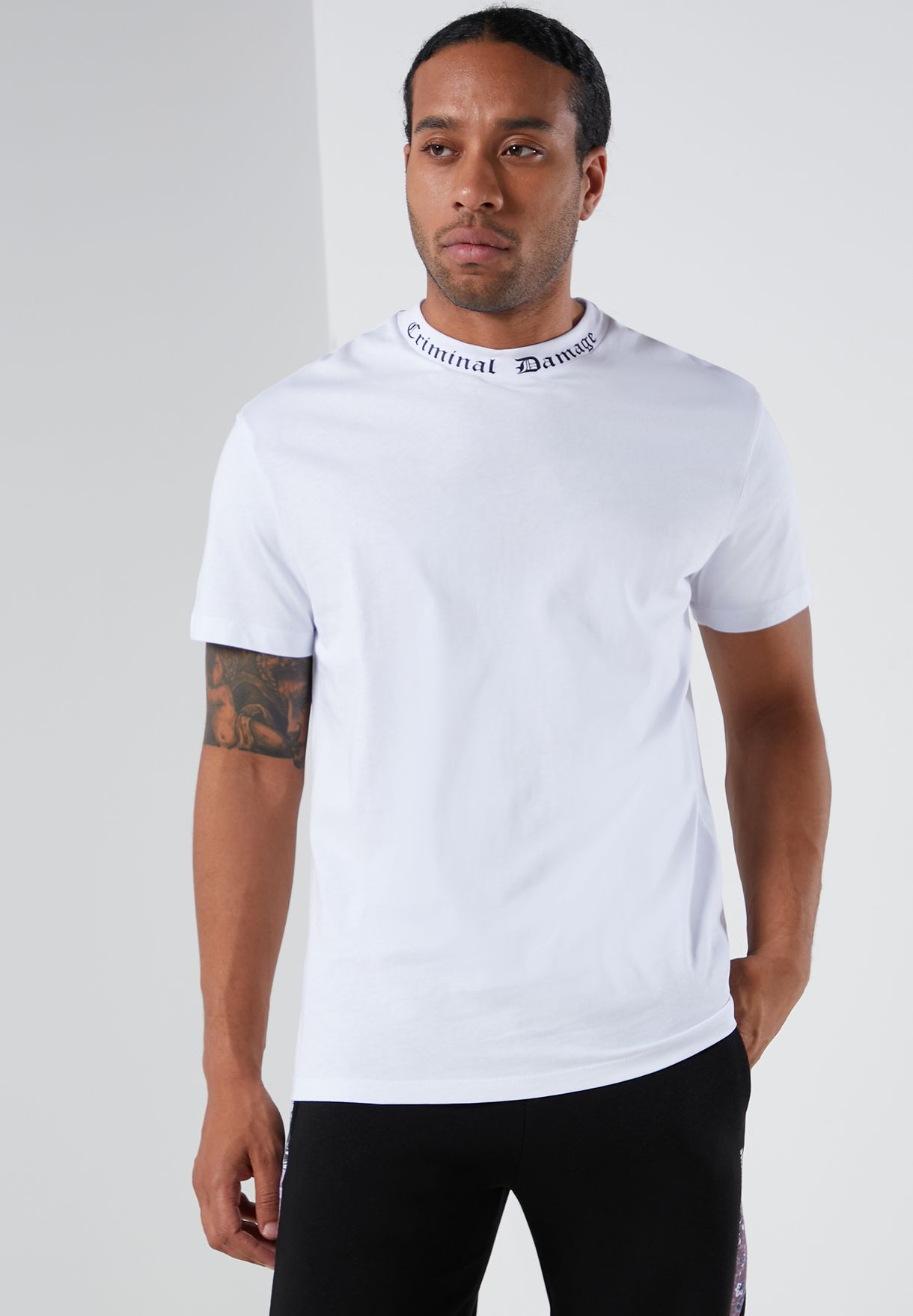 goth is white t shirt