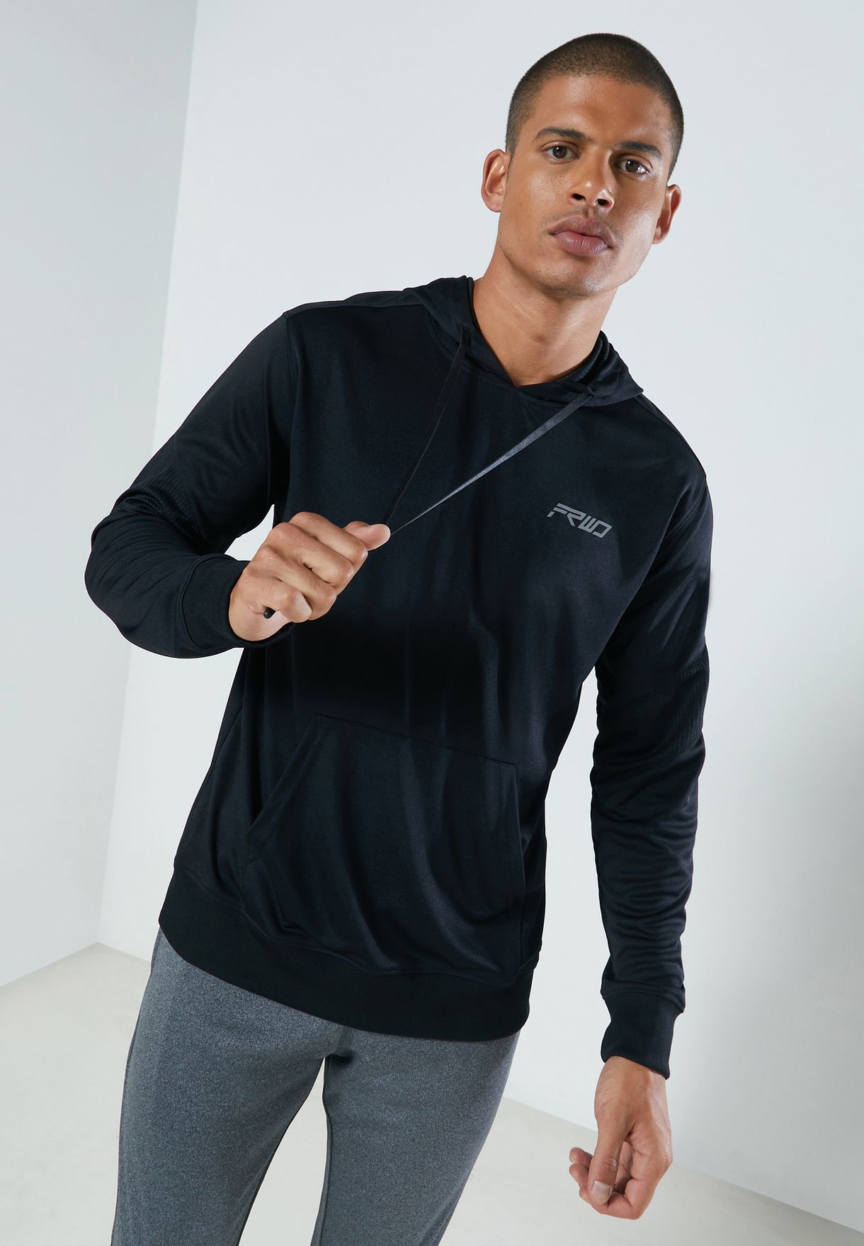 black running hoodie