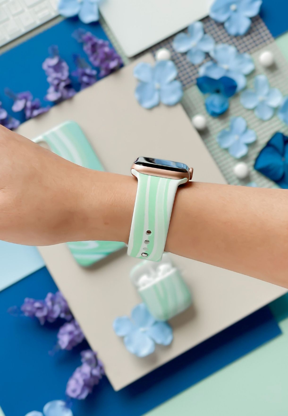 Mint Swirls Apple Watch Strap