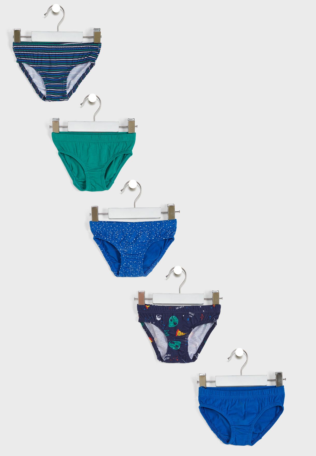 Kids 5 Pack Assorted Briefs