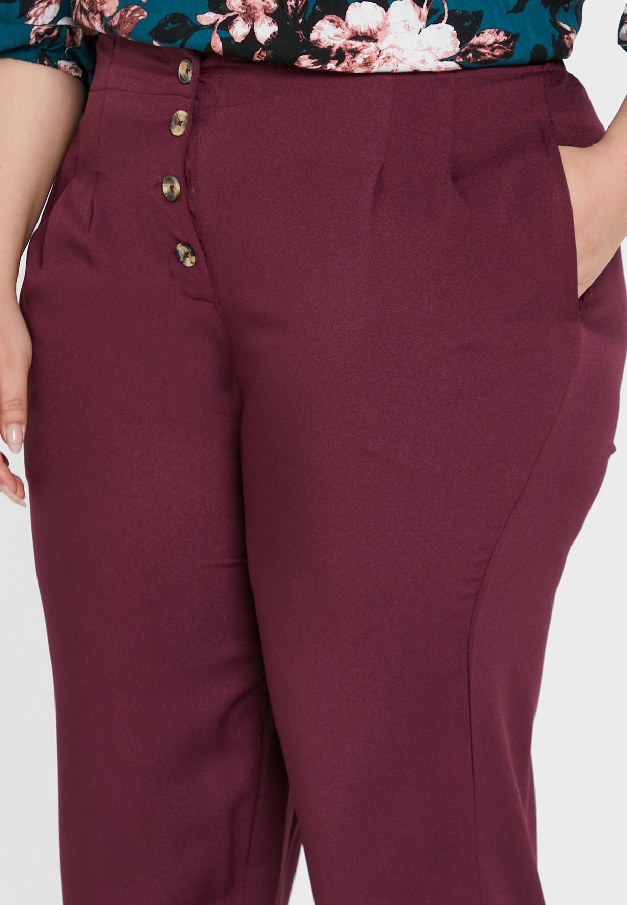 Buttoned Front Trousers