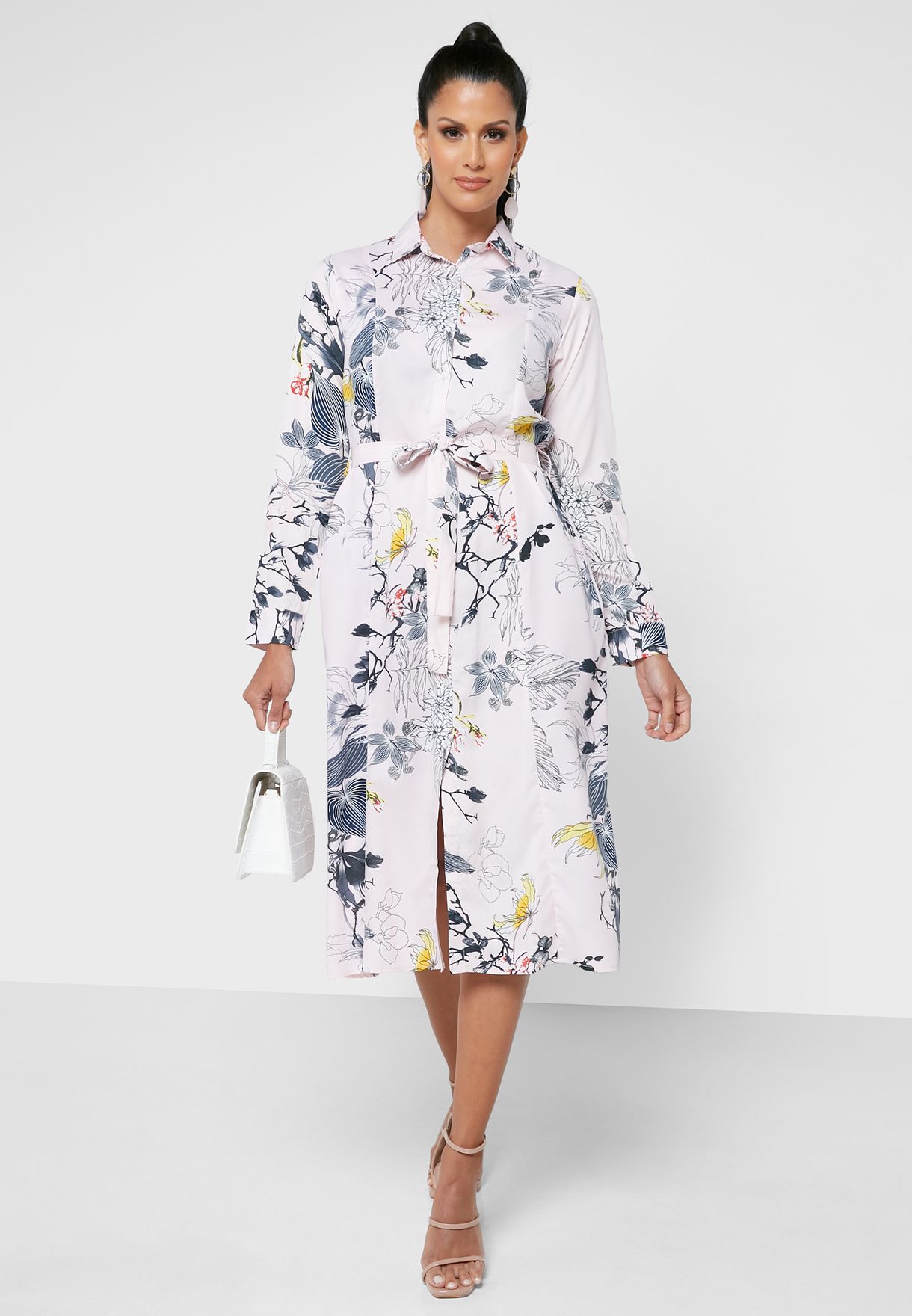 Shirt Dress With Tie Up