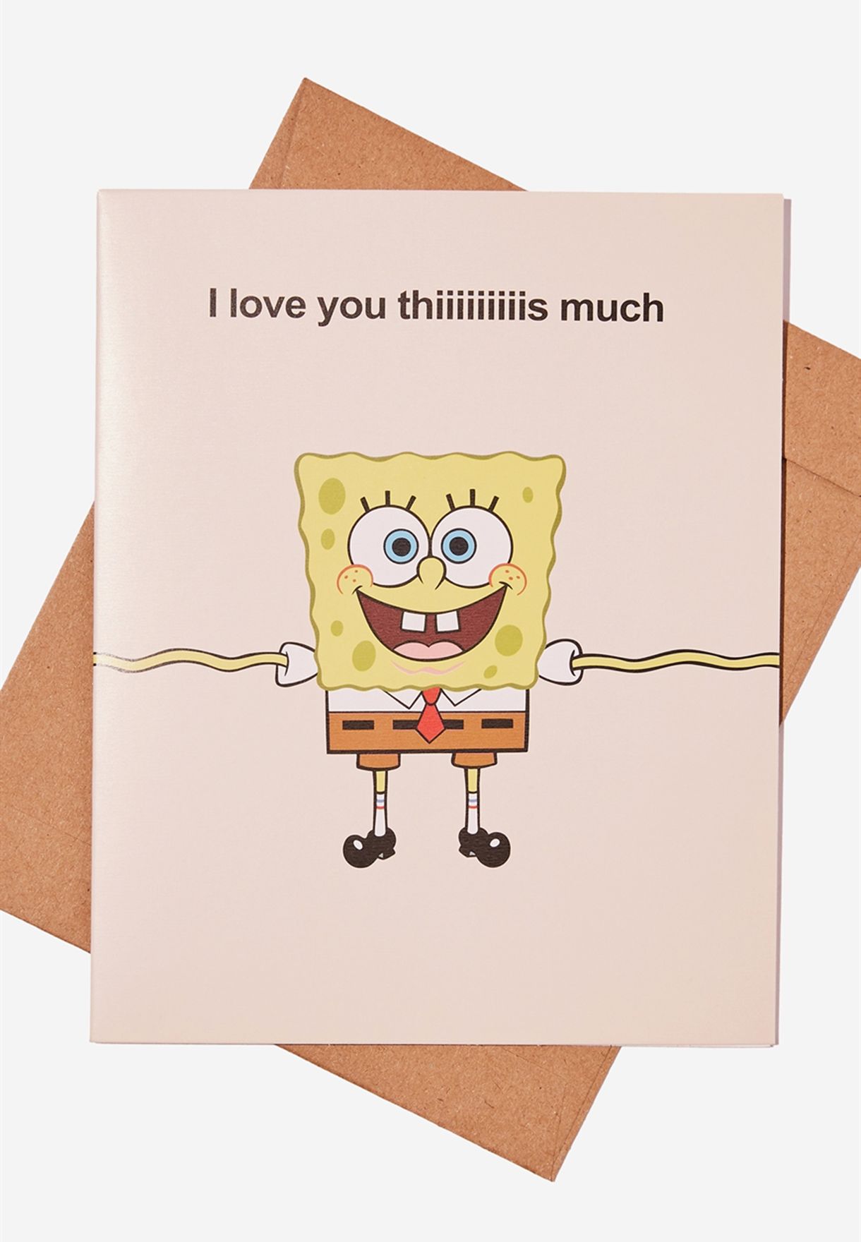 Spongebob Love You This Much Love Card