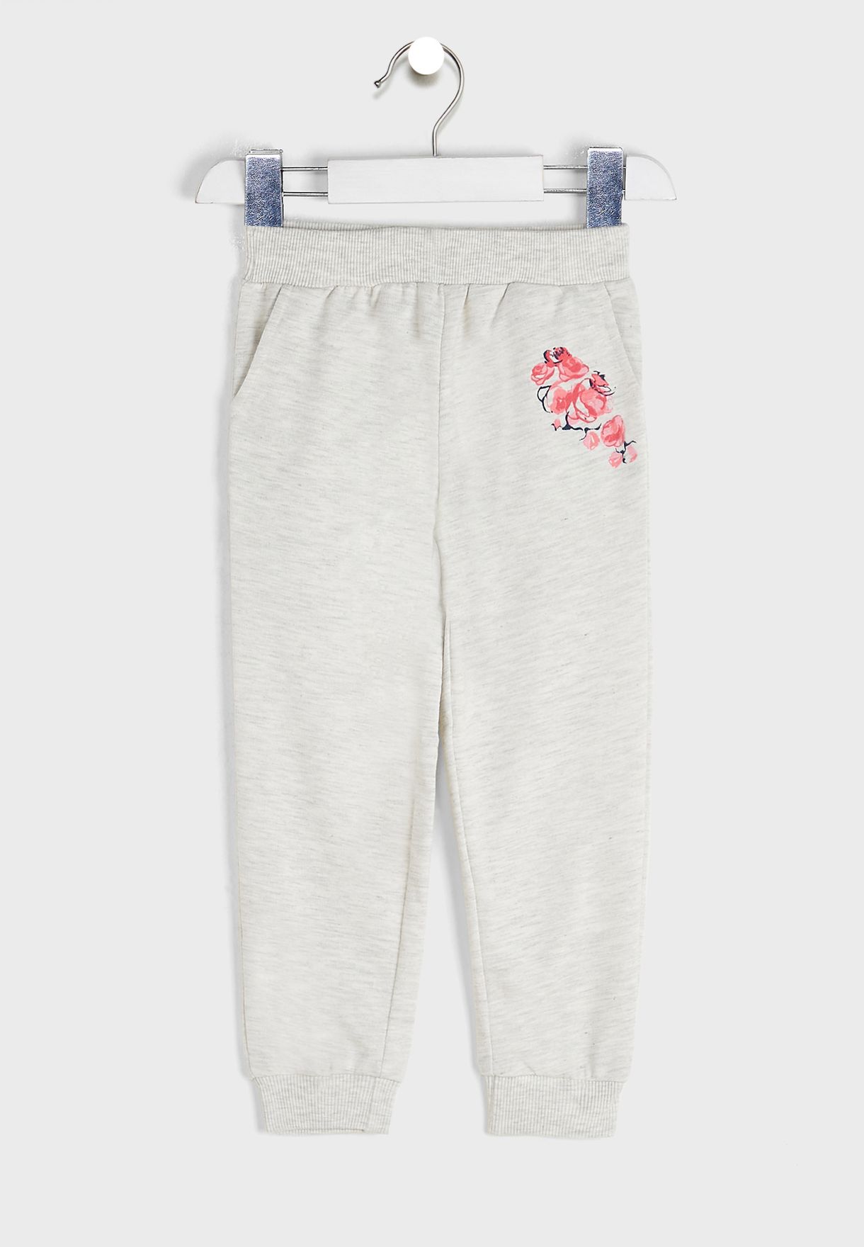 Kids Pocket Flower Print Sweatpants