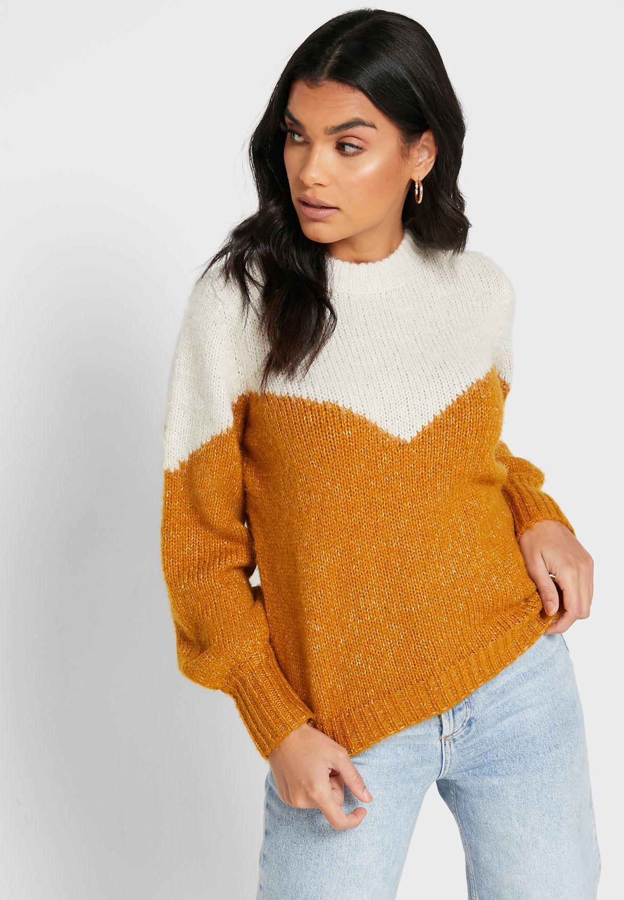 Vero Moda multicolor Color block Sweater for in MENA, Worldwide - 10231688
