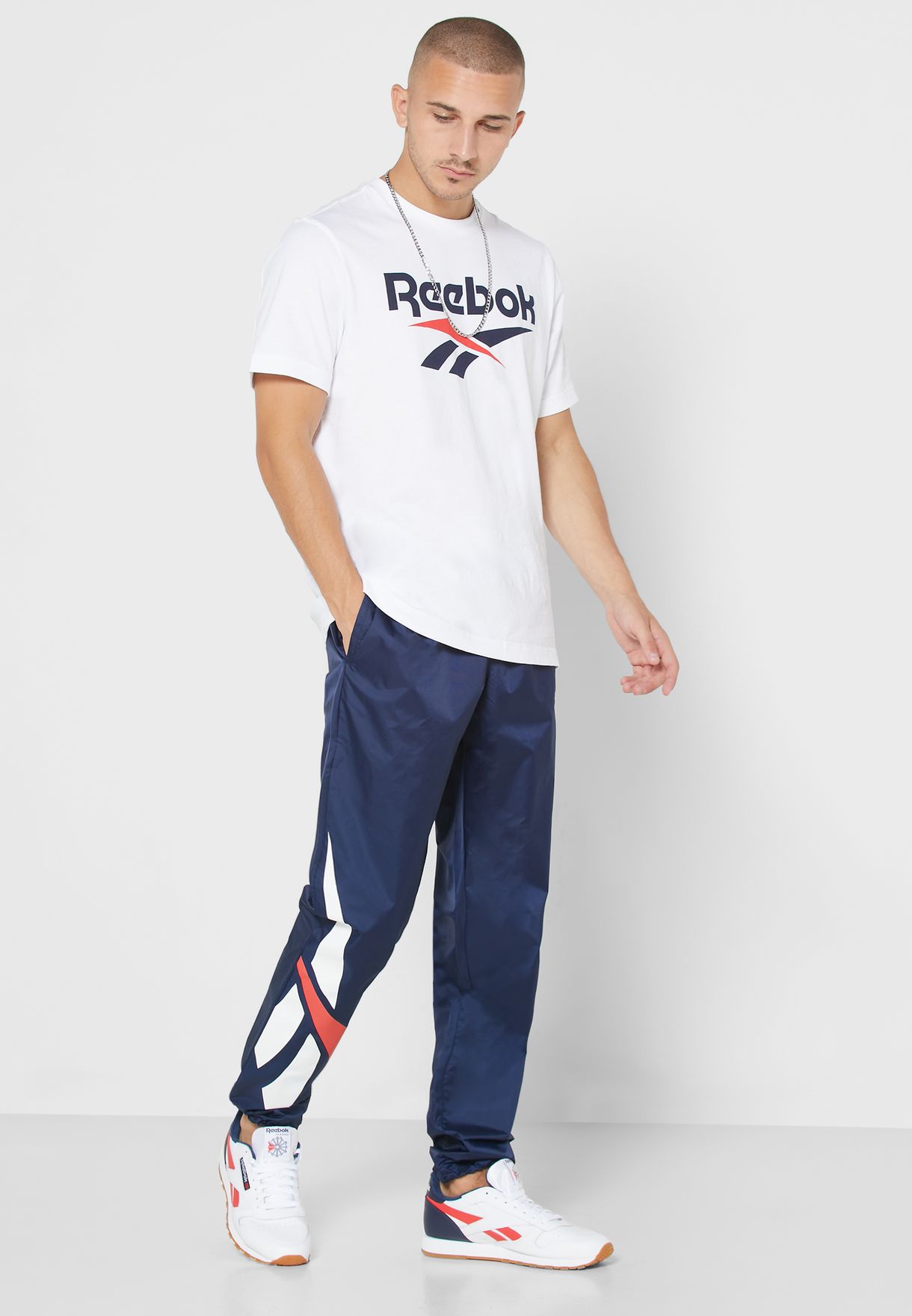 reebok woven track pants