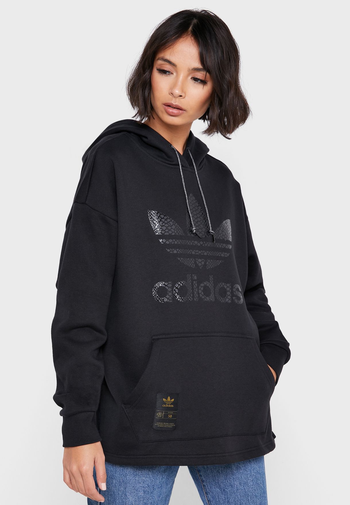 adidas black logo hoodie