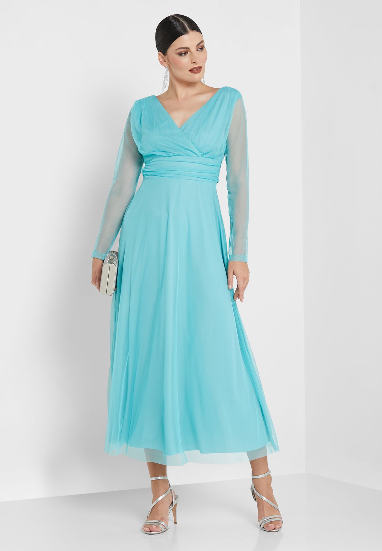 Plunge Flared Dress