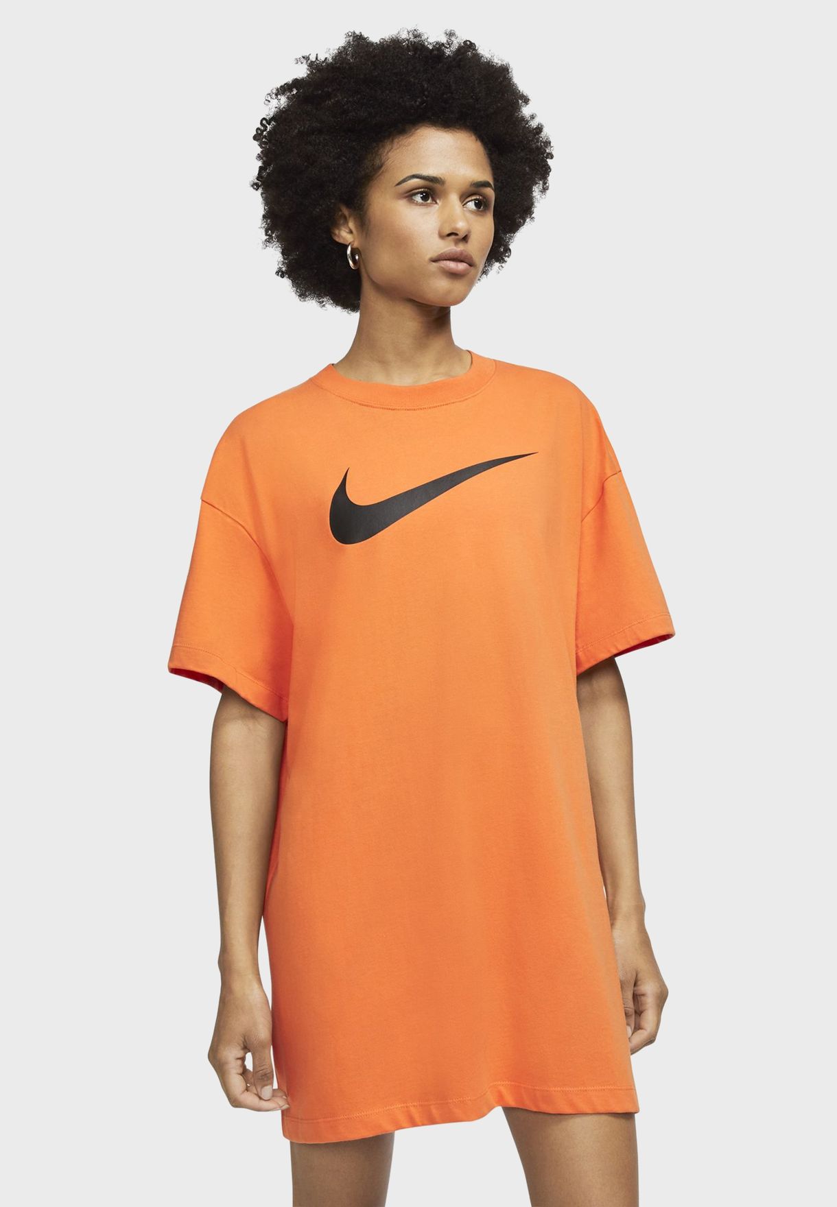orange nike t shirt dress