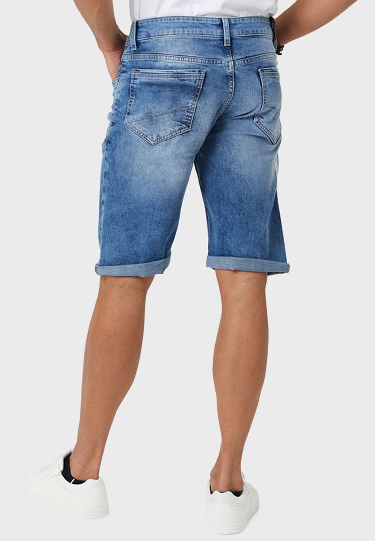 Buy Beverly Hills Polo Club blue Denim Shorts for Men in MENA, Worldwide