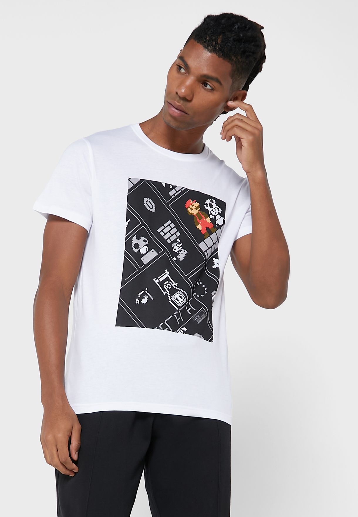 8Bit Super Mario Bros Crew Neck T-Shirt