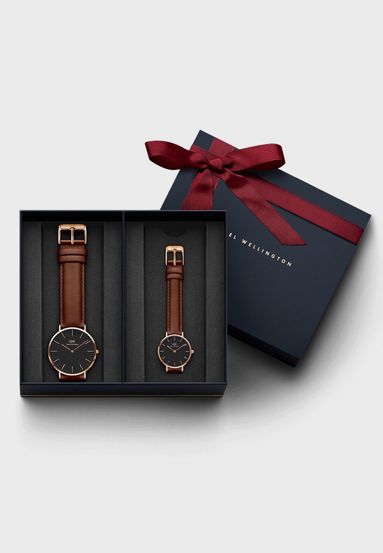Buy Daniel Wellington brown Classic St RG Black 40mm Watch + 36mm Couple Set for Men in