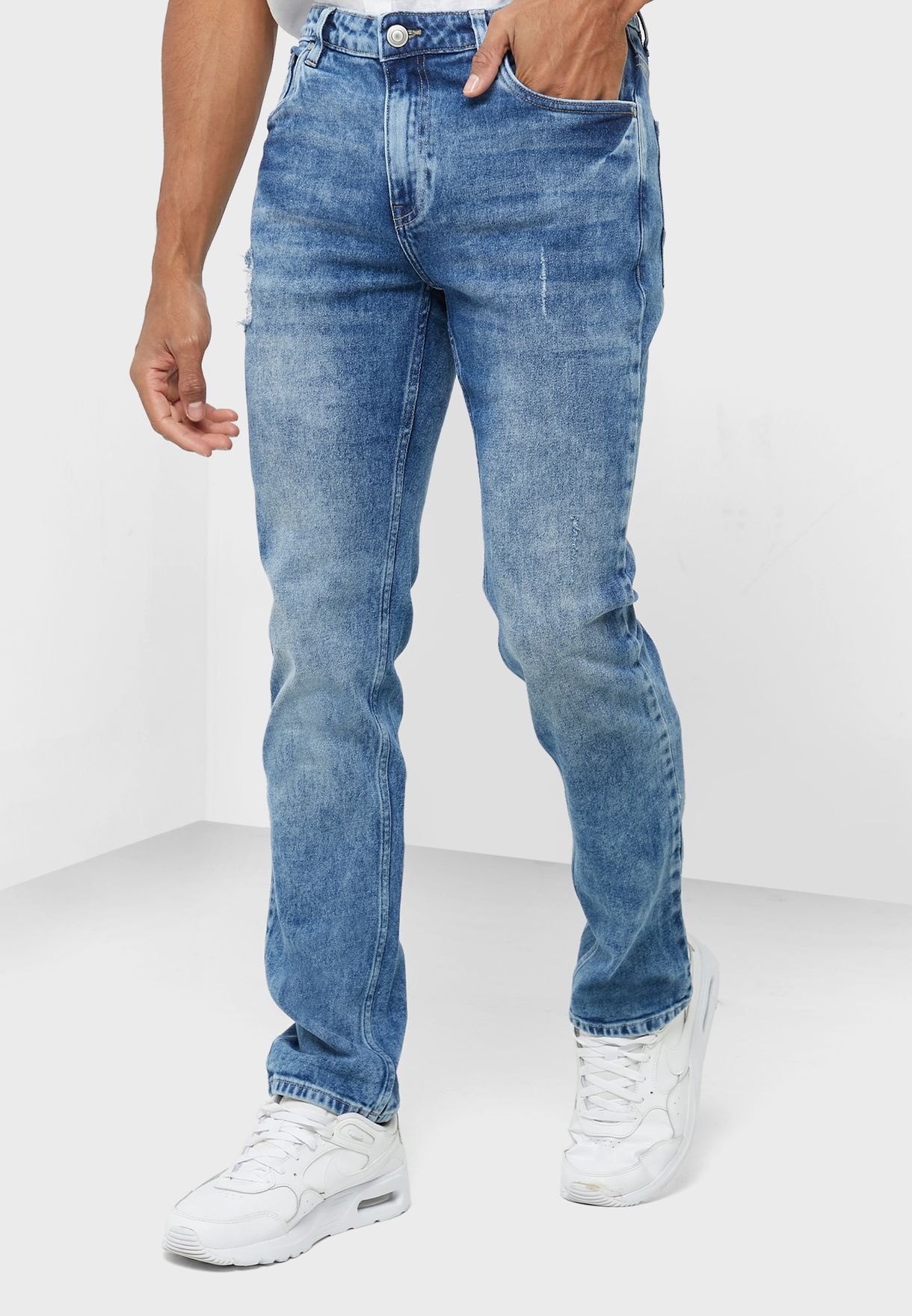 Slim Fit Distress Jean