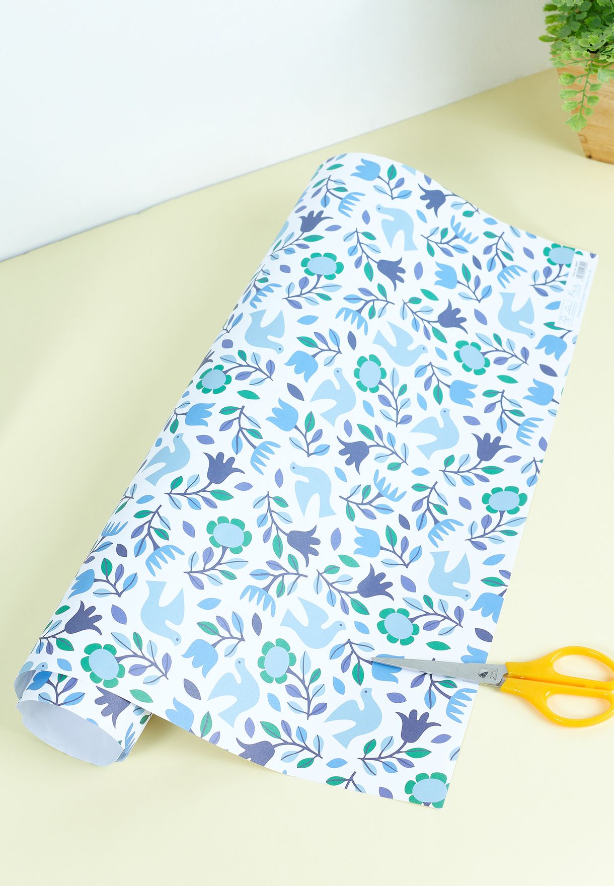 Folk Doves Wrapping Paper