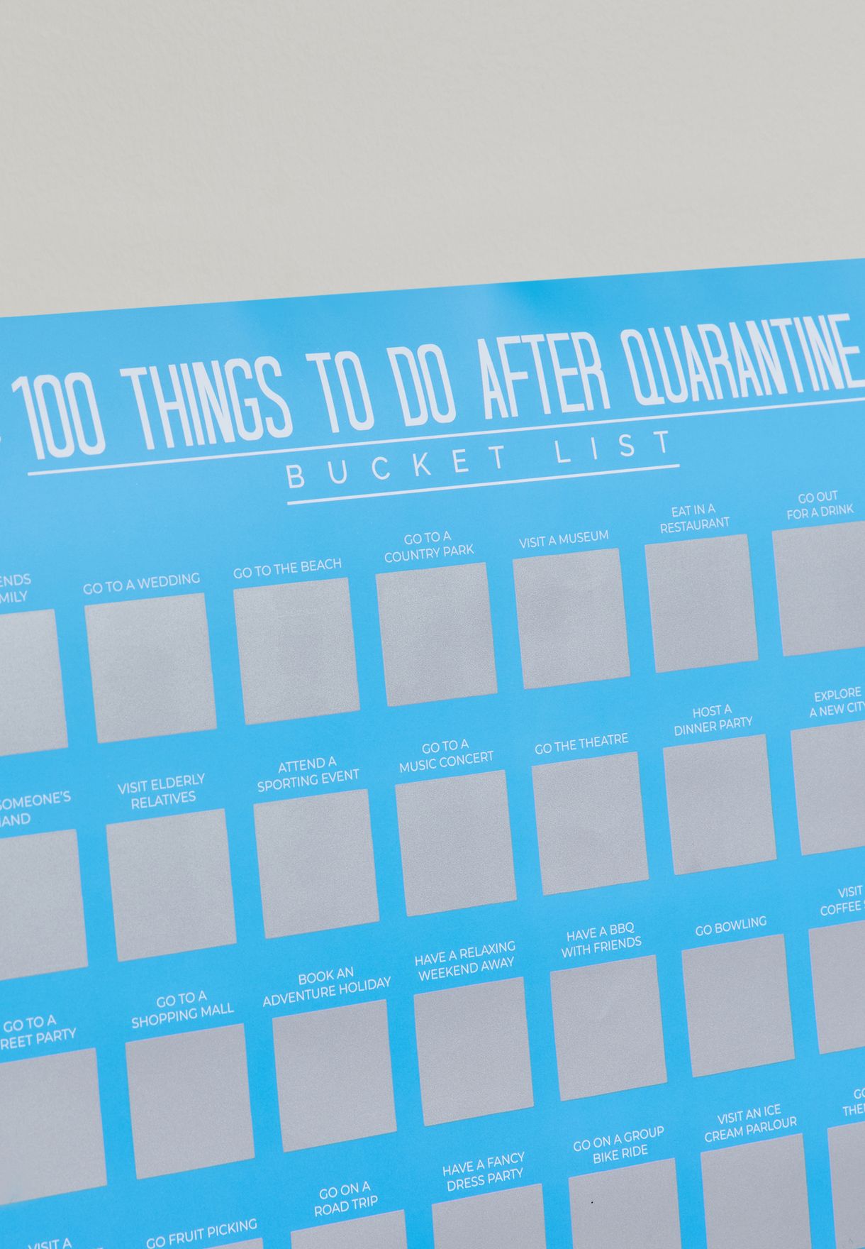 100 Things To Do After Quarantine Poster