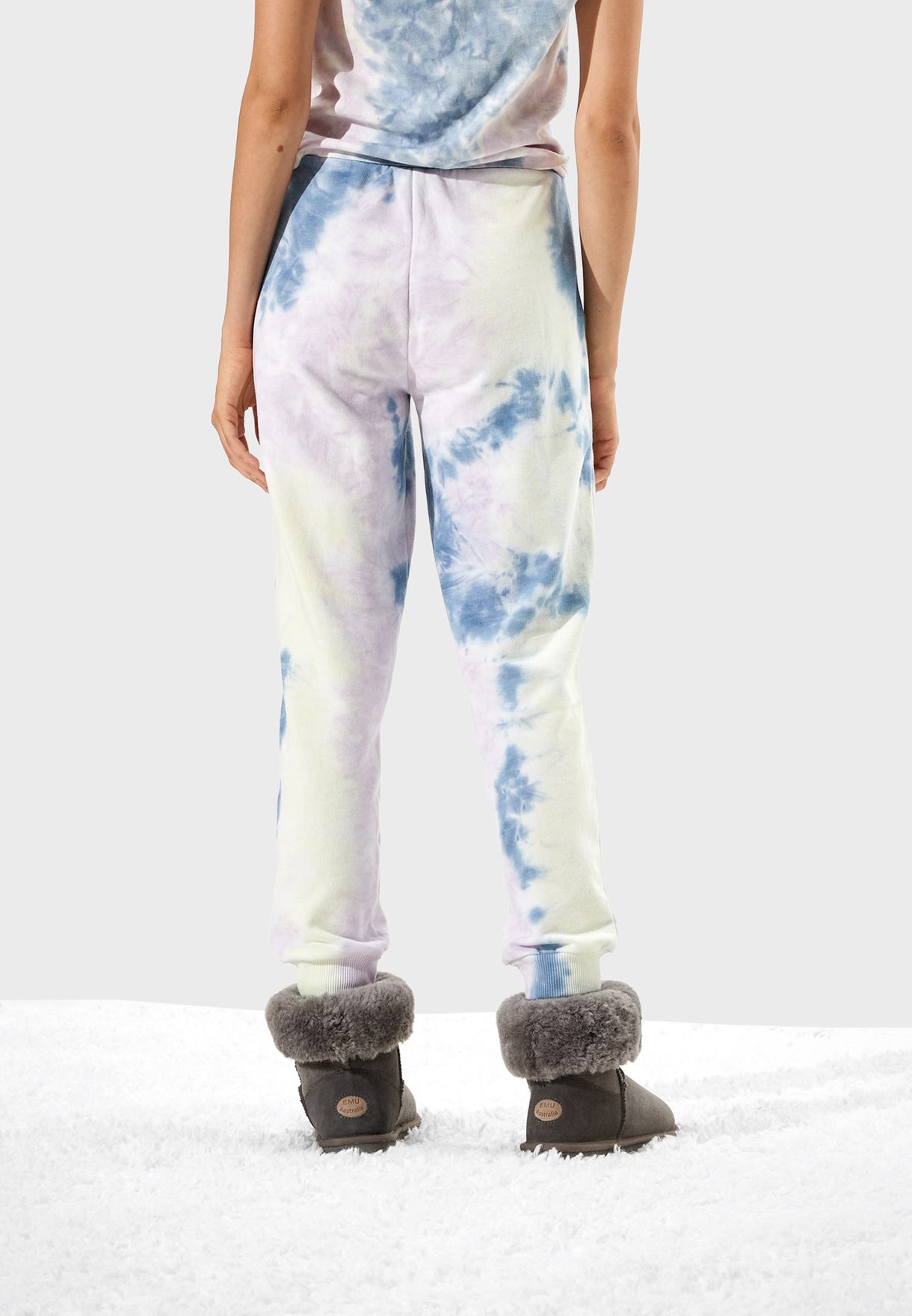 tie dye cuffed joggers